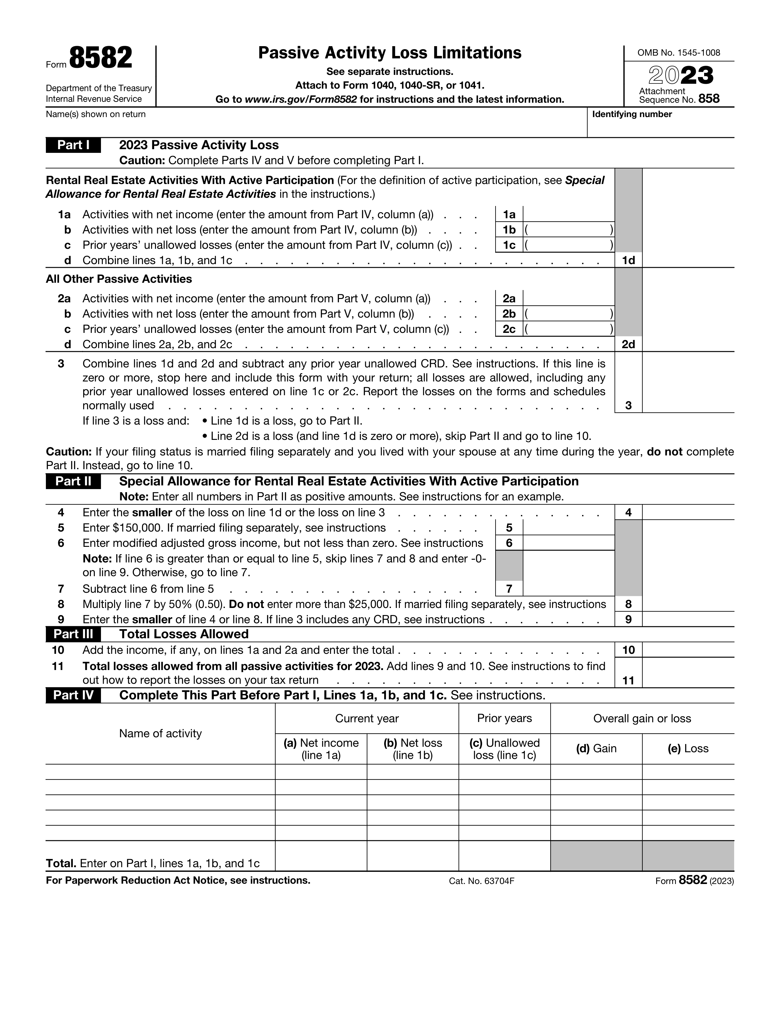 8582 form