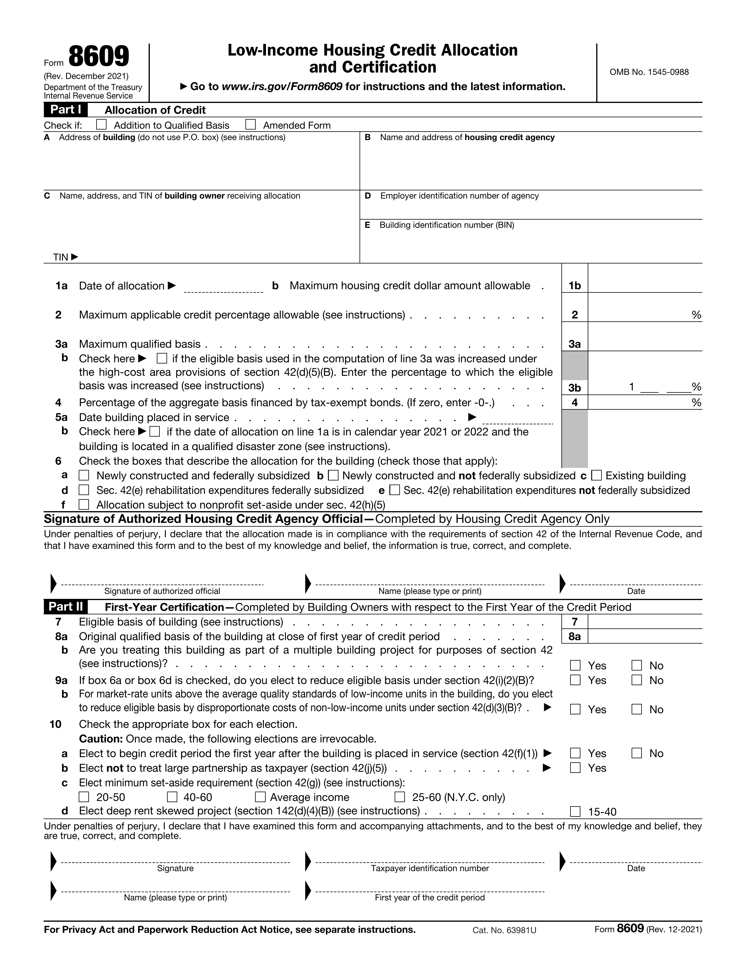 8609 form