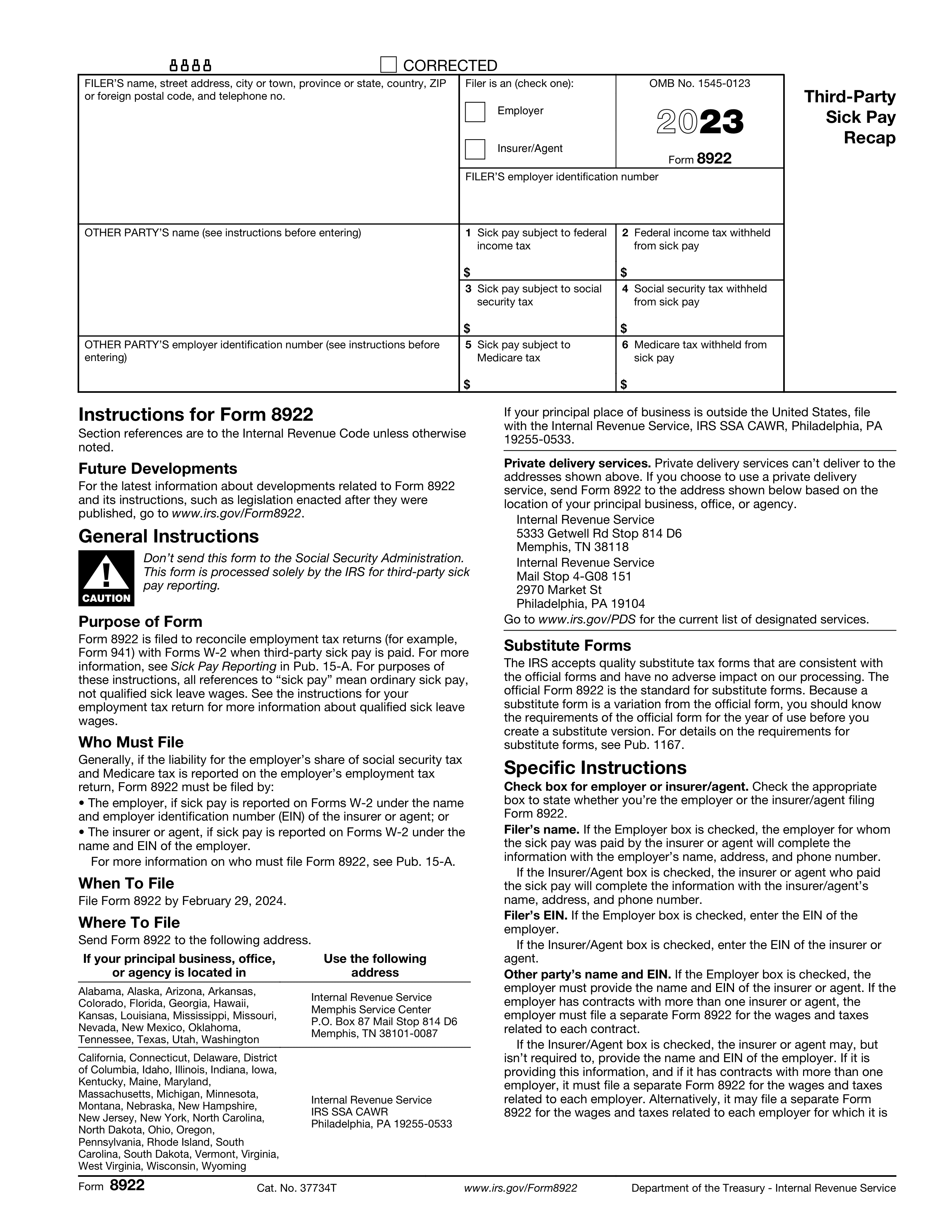 8922 form