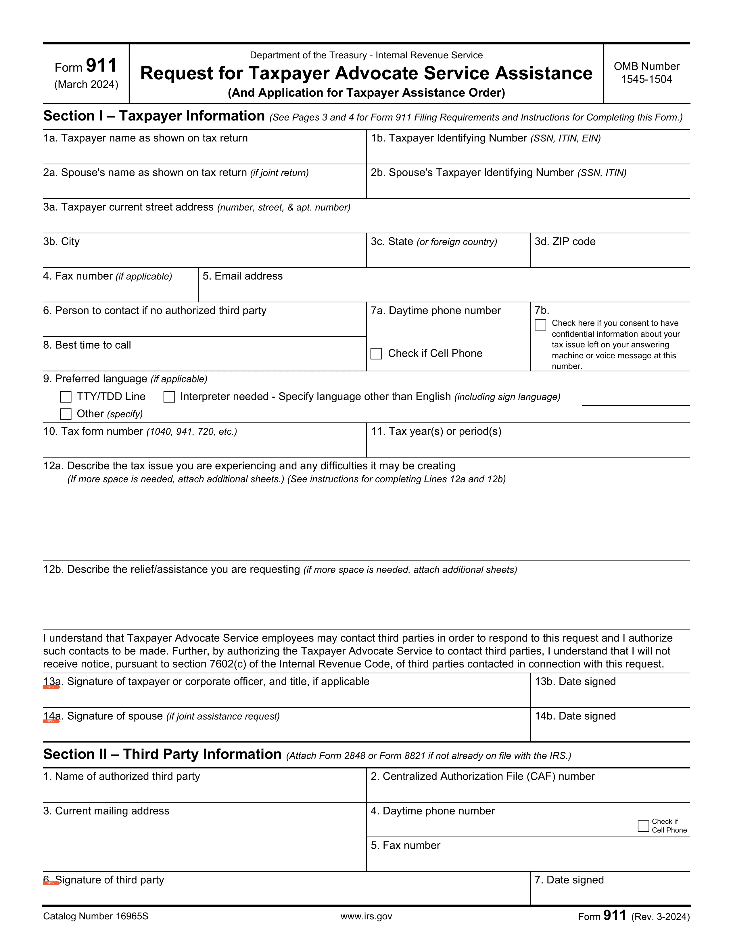 911 form