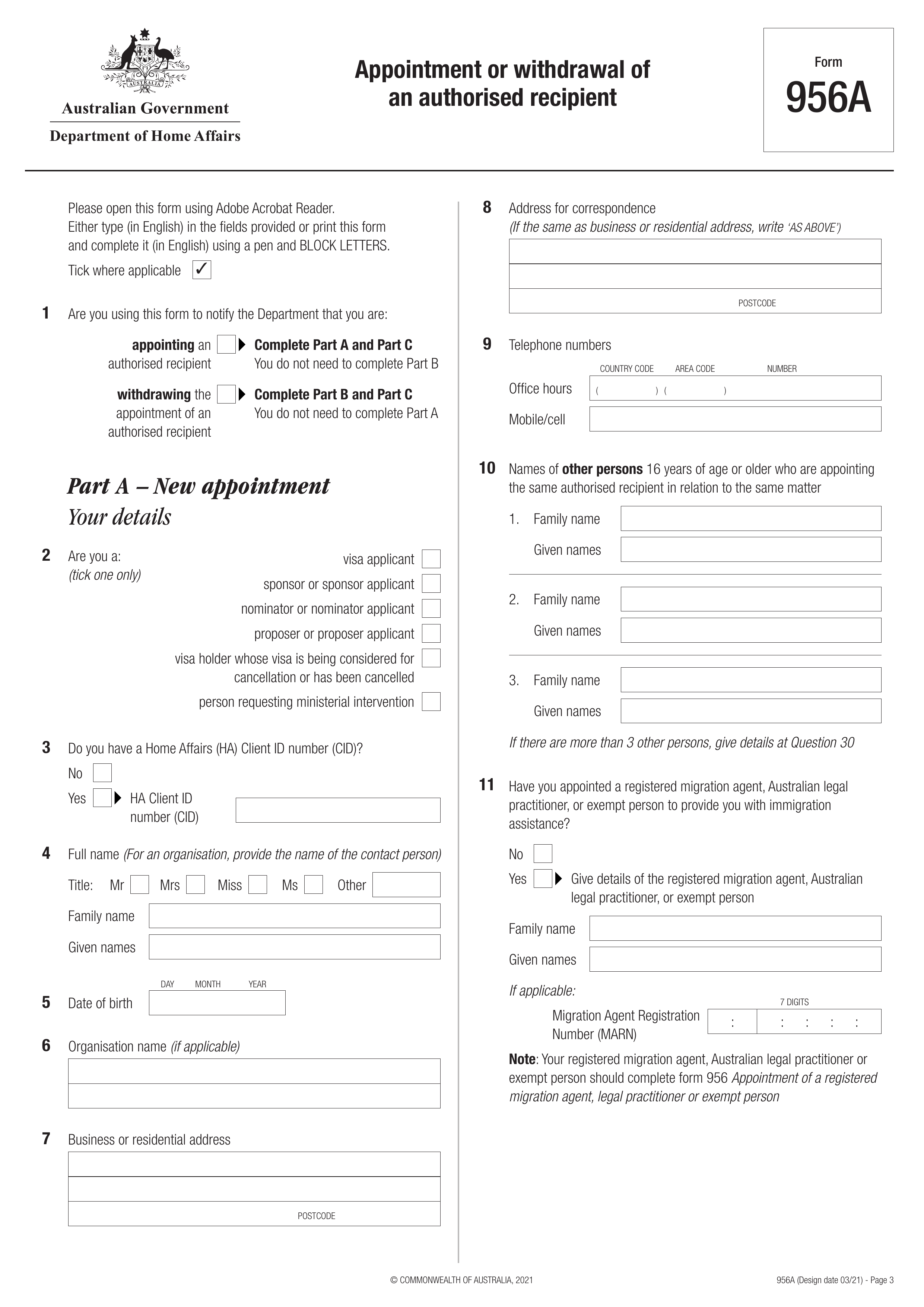 956a form