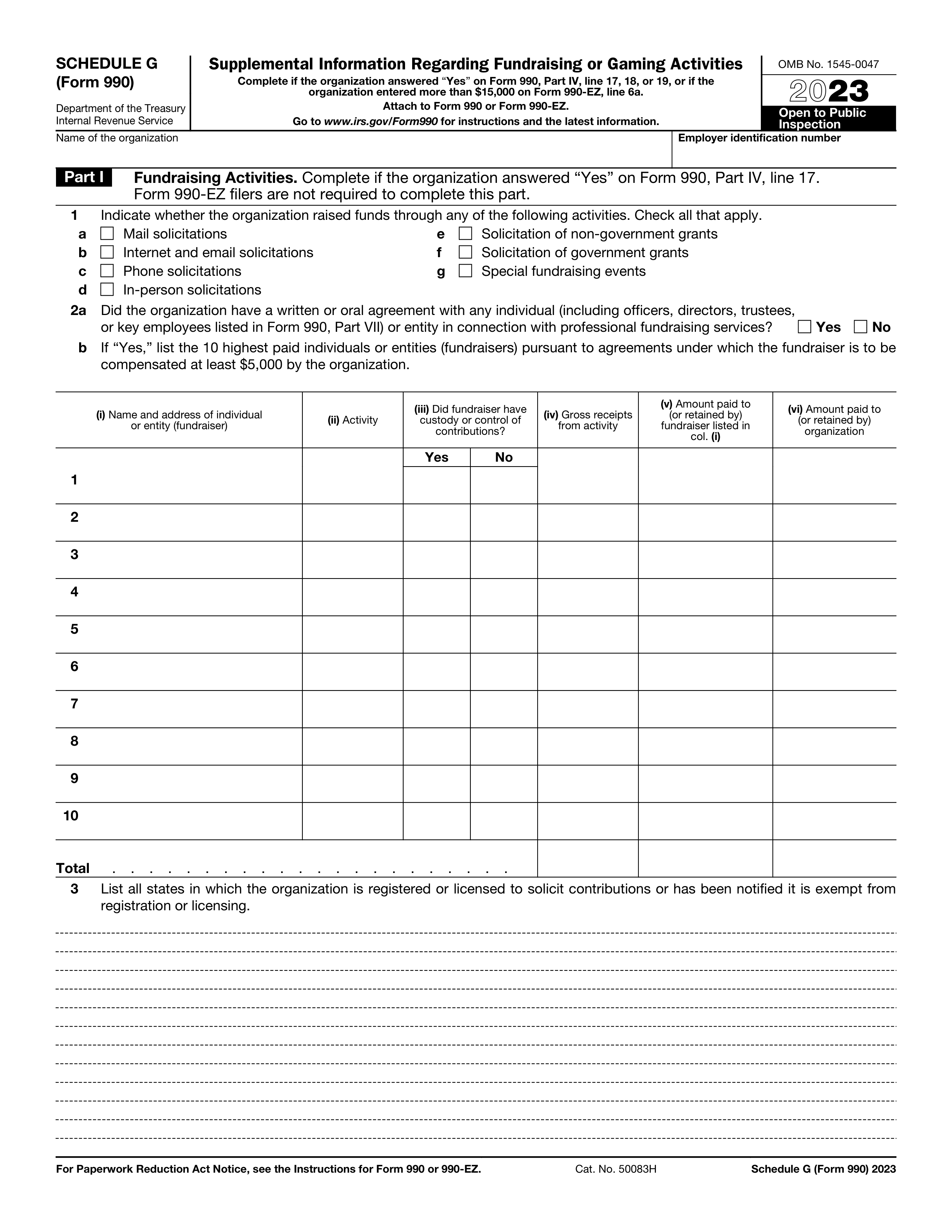 990-schedule-g form