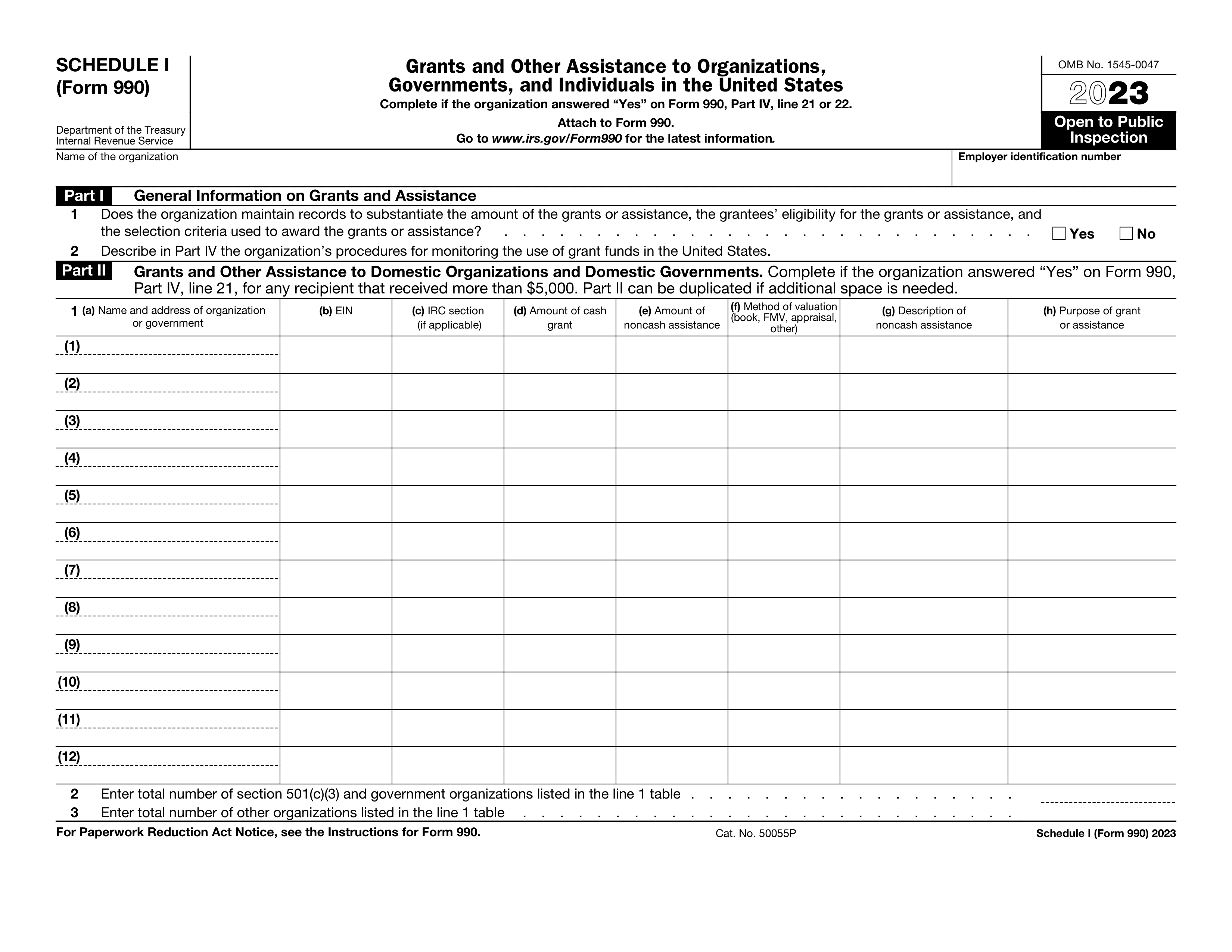 990-schedule-i form