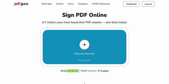 Add a wet signature using PDF Guru