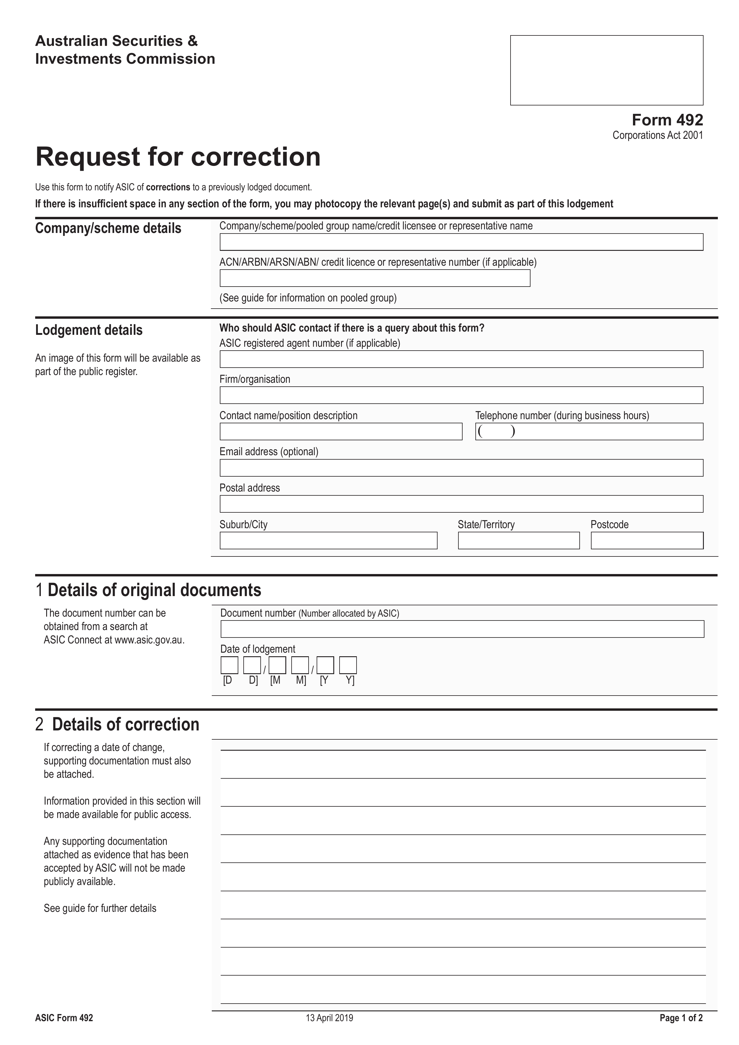 asic-492 form