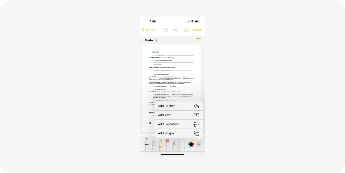 how to annotate a pdf on iphone