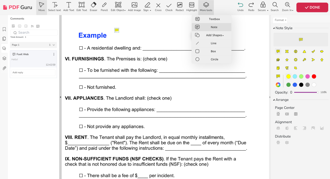 how to add comments to pdf