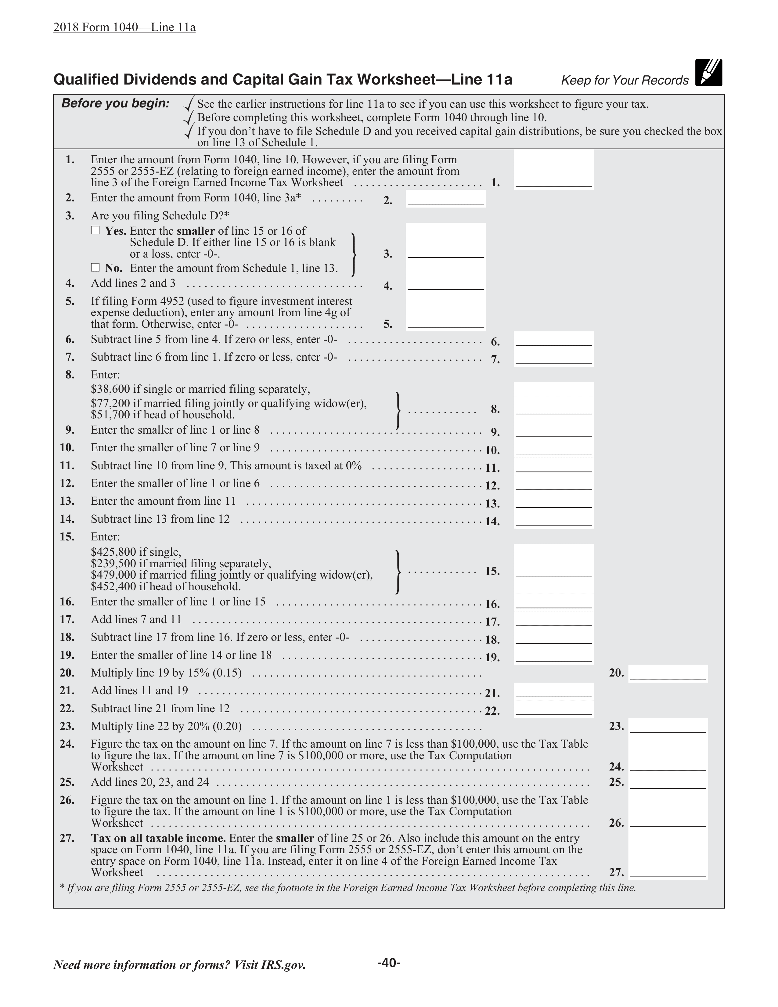 capital-gains-worksheet form