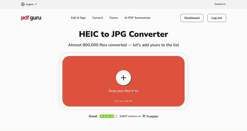 How to convert HEIC to JPG with PDF Guru