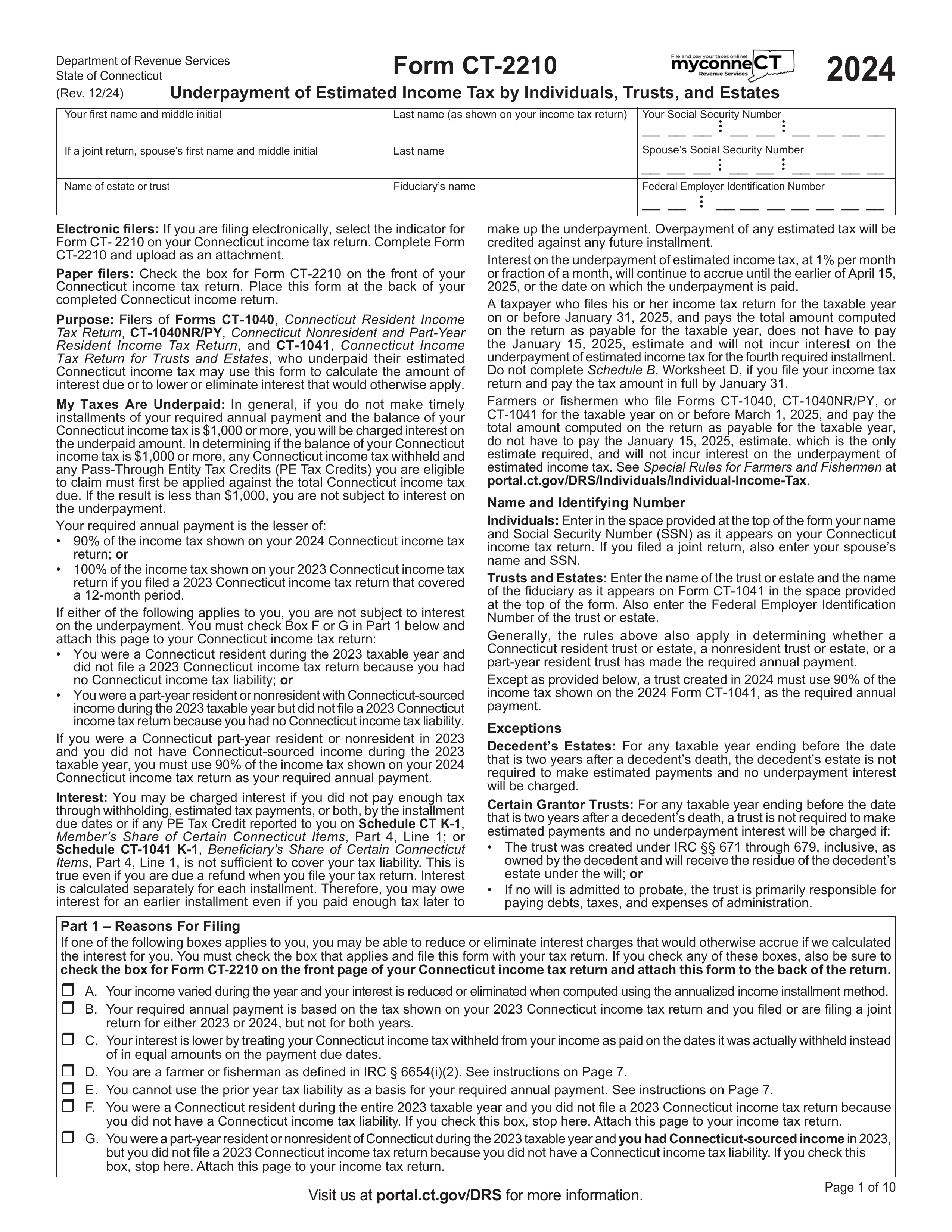 ct-2210 form