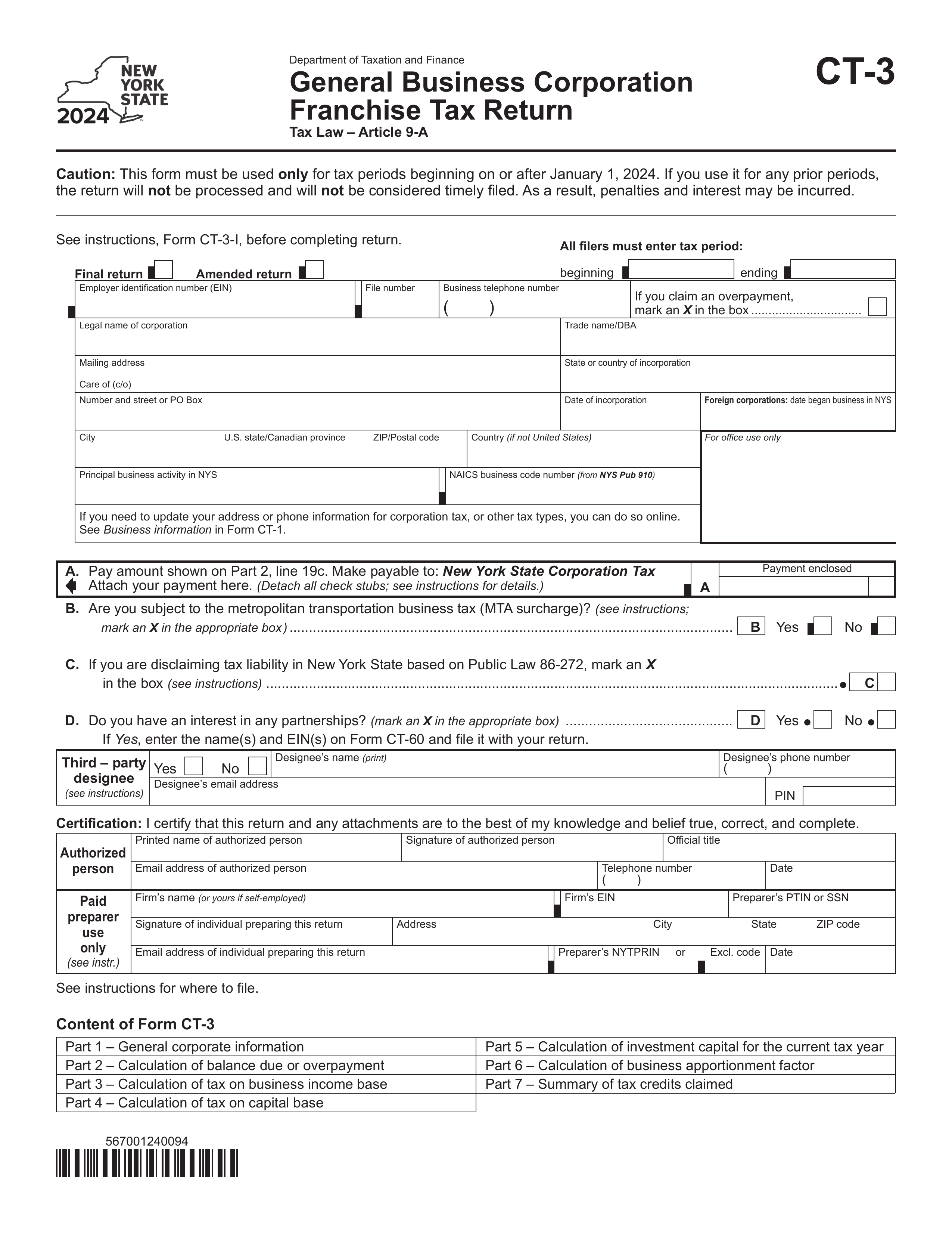 ct-3 form