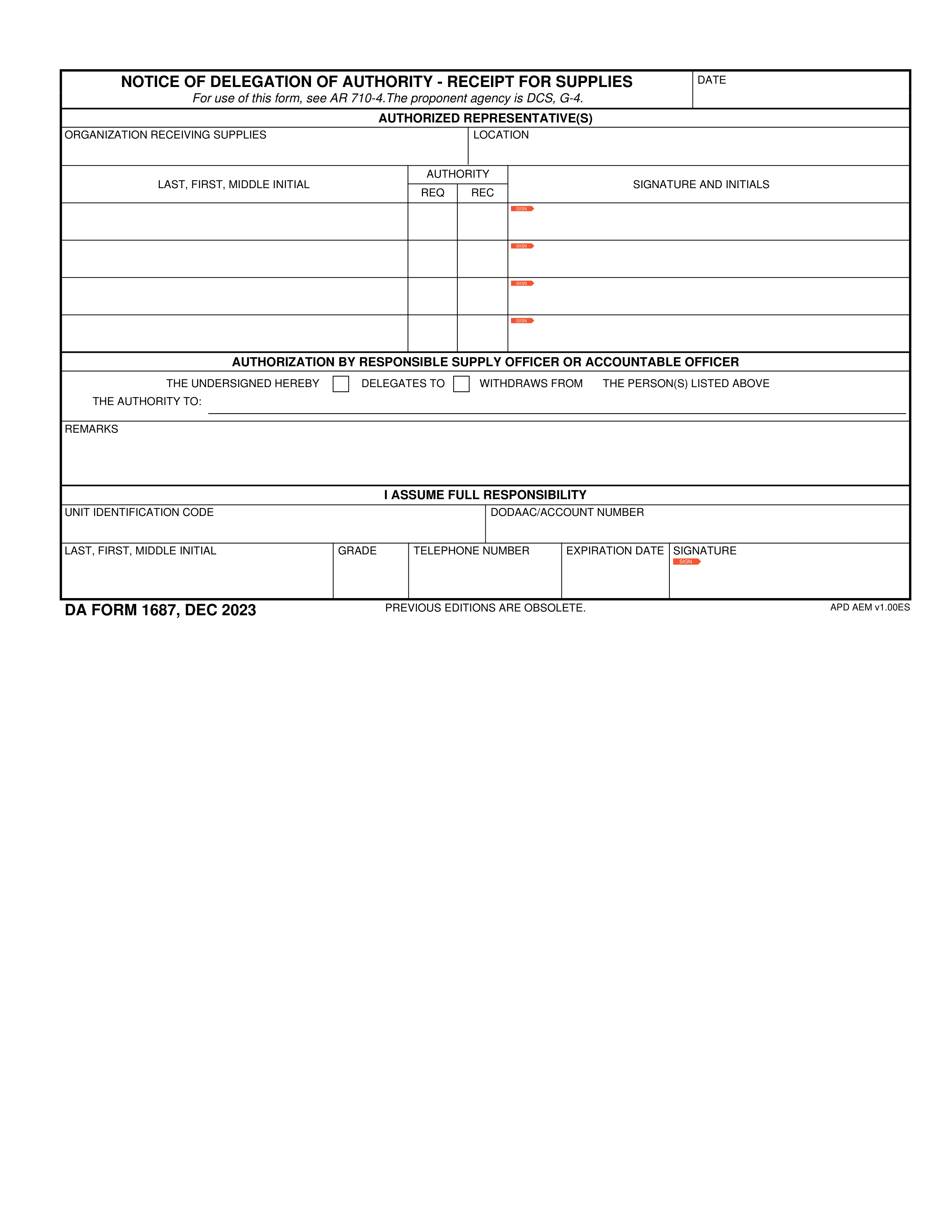 da-1687 form