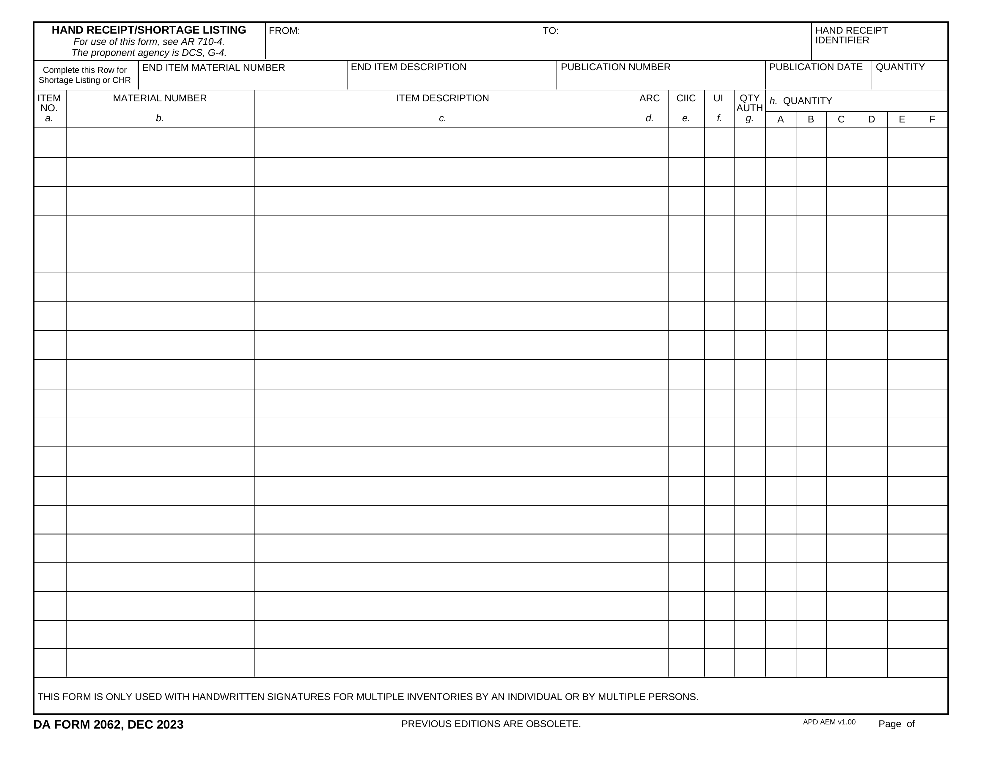 da-2062 form