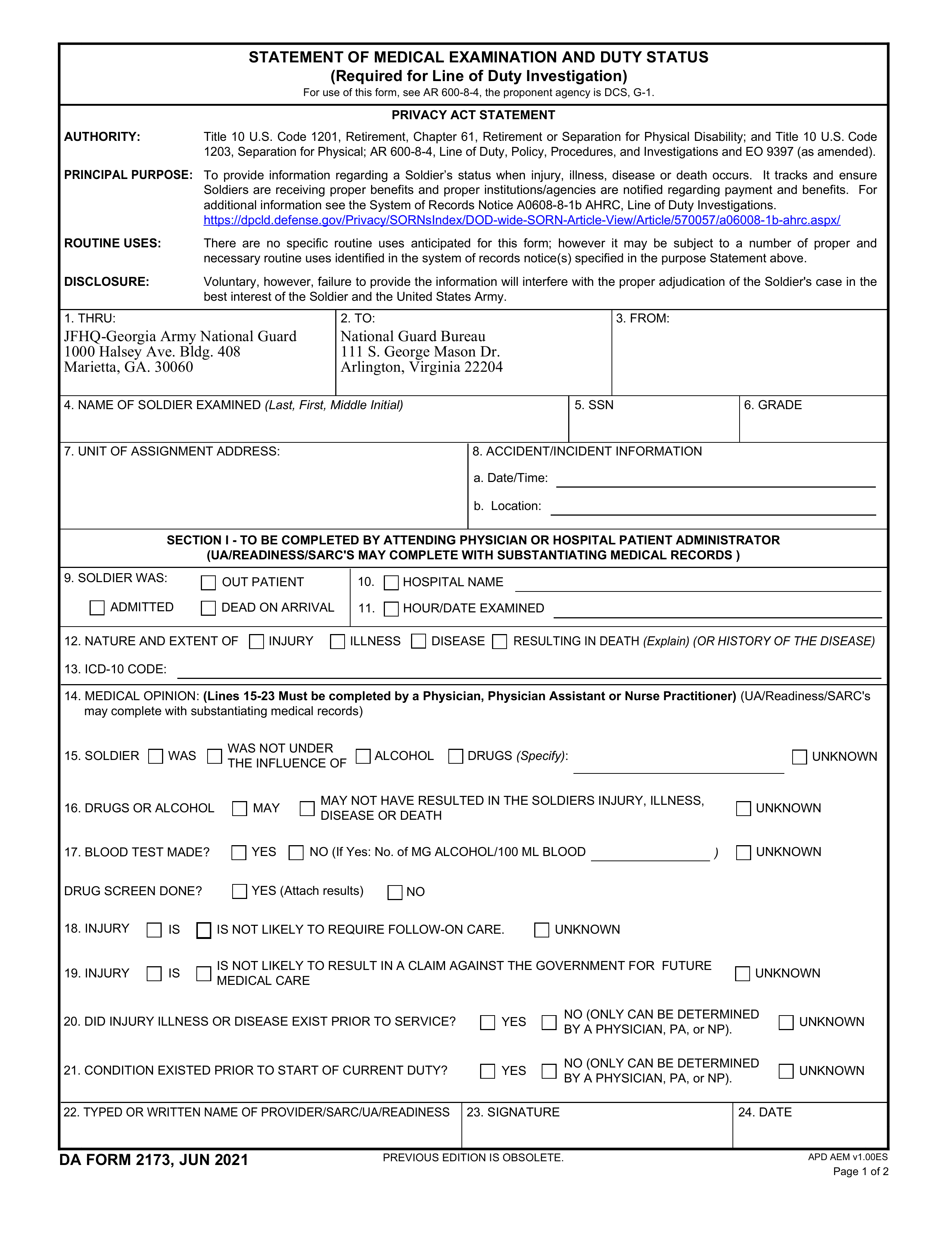 da-2173 form