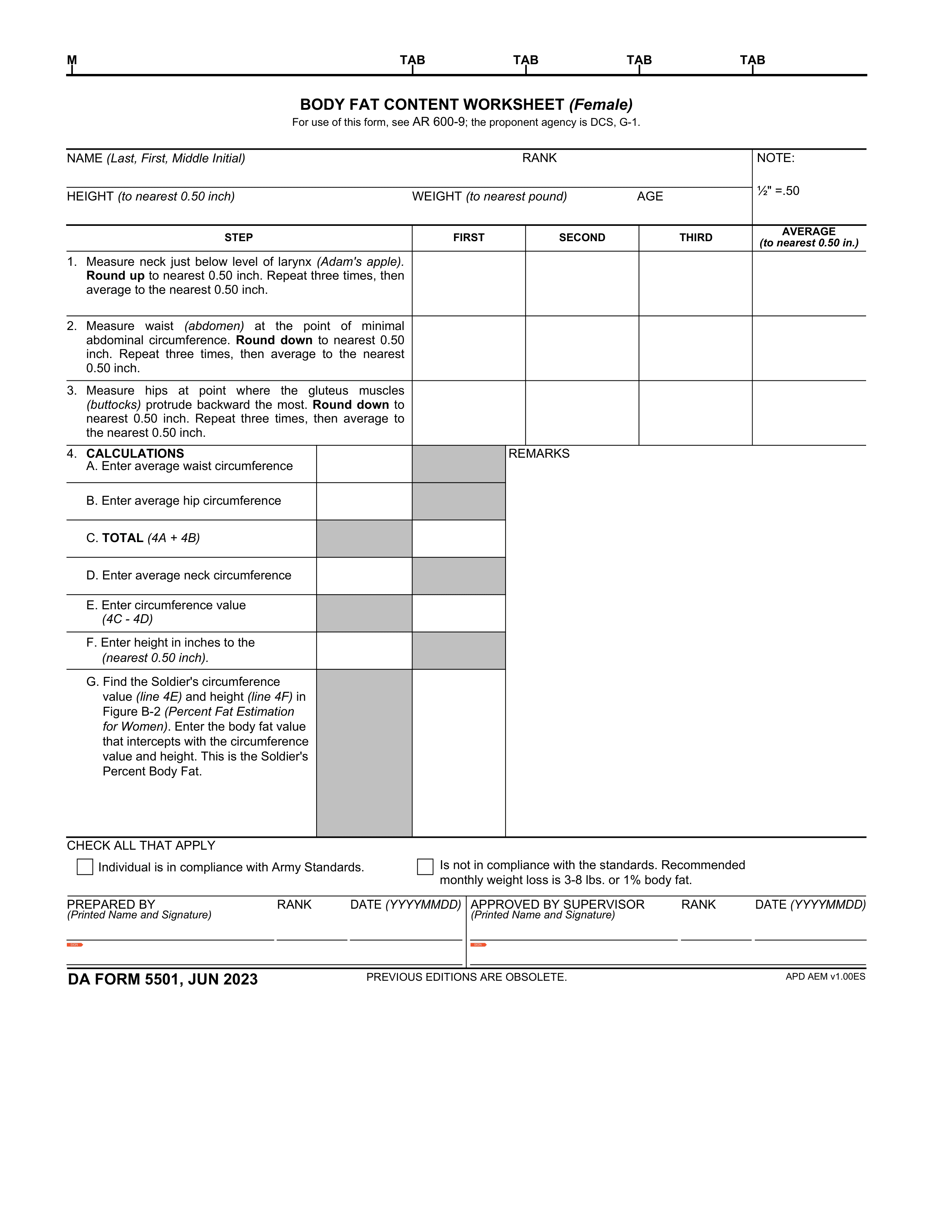 da-5501 form