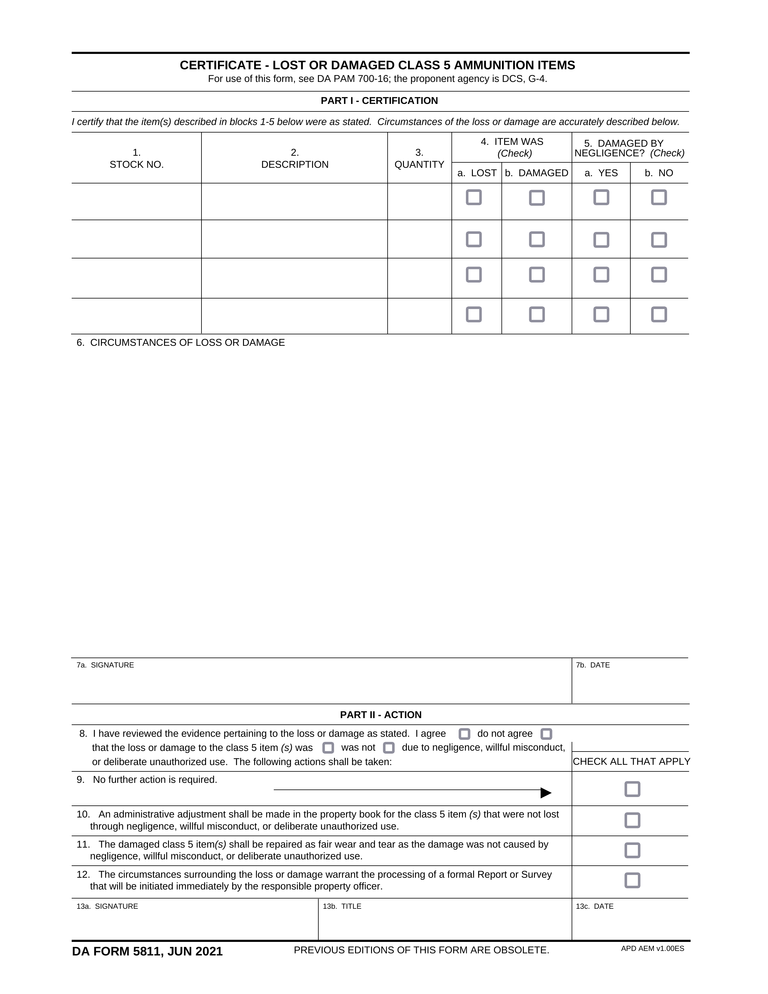 da-5811 form