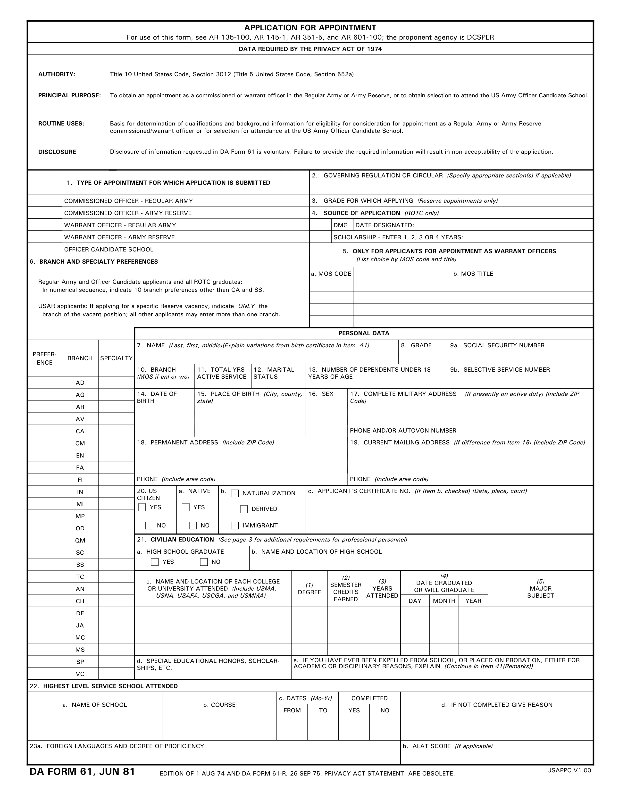 DA Form 612023-2024 - Fill Out Official Forms - PDF Guru