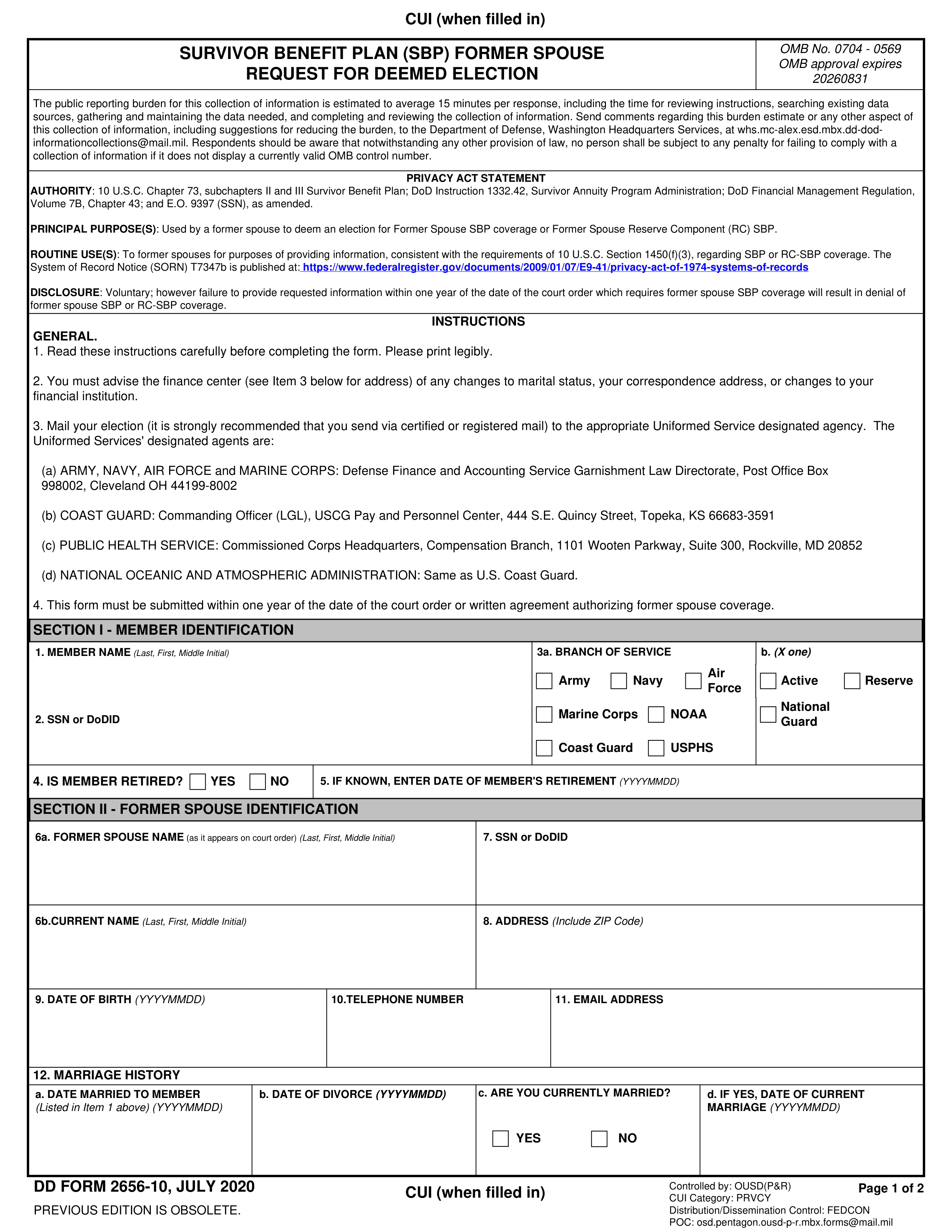 dd-2656-10 form