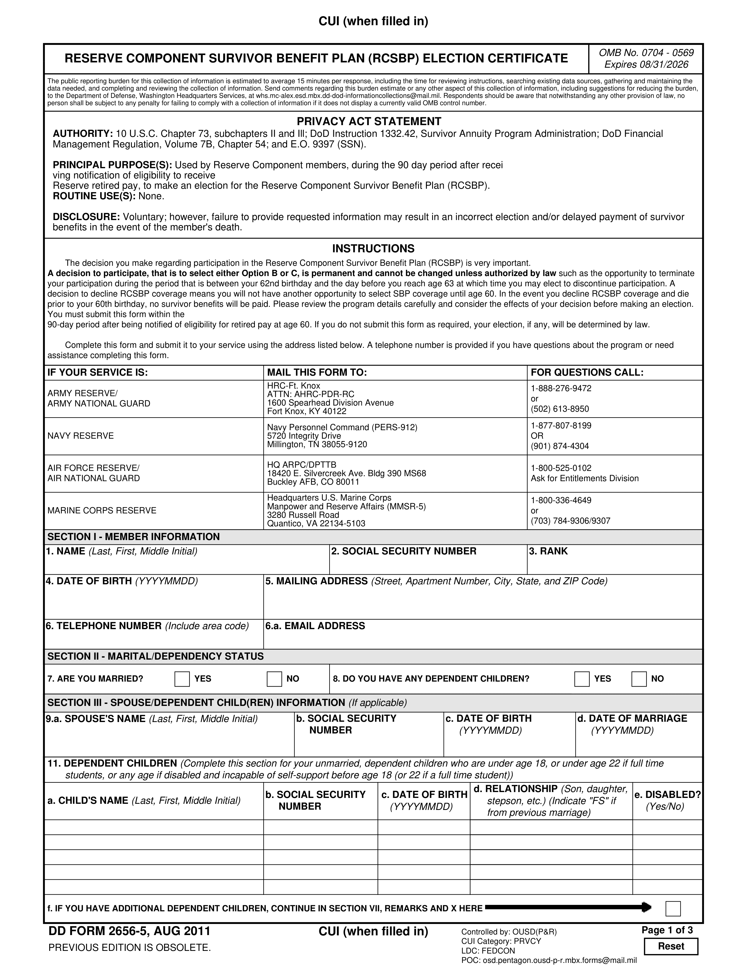 dd-2656-5 form