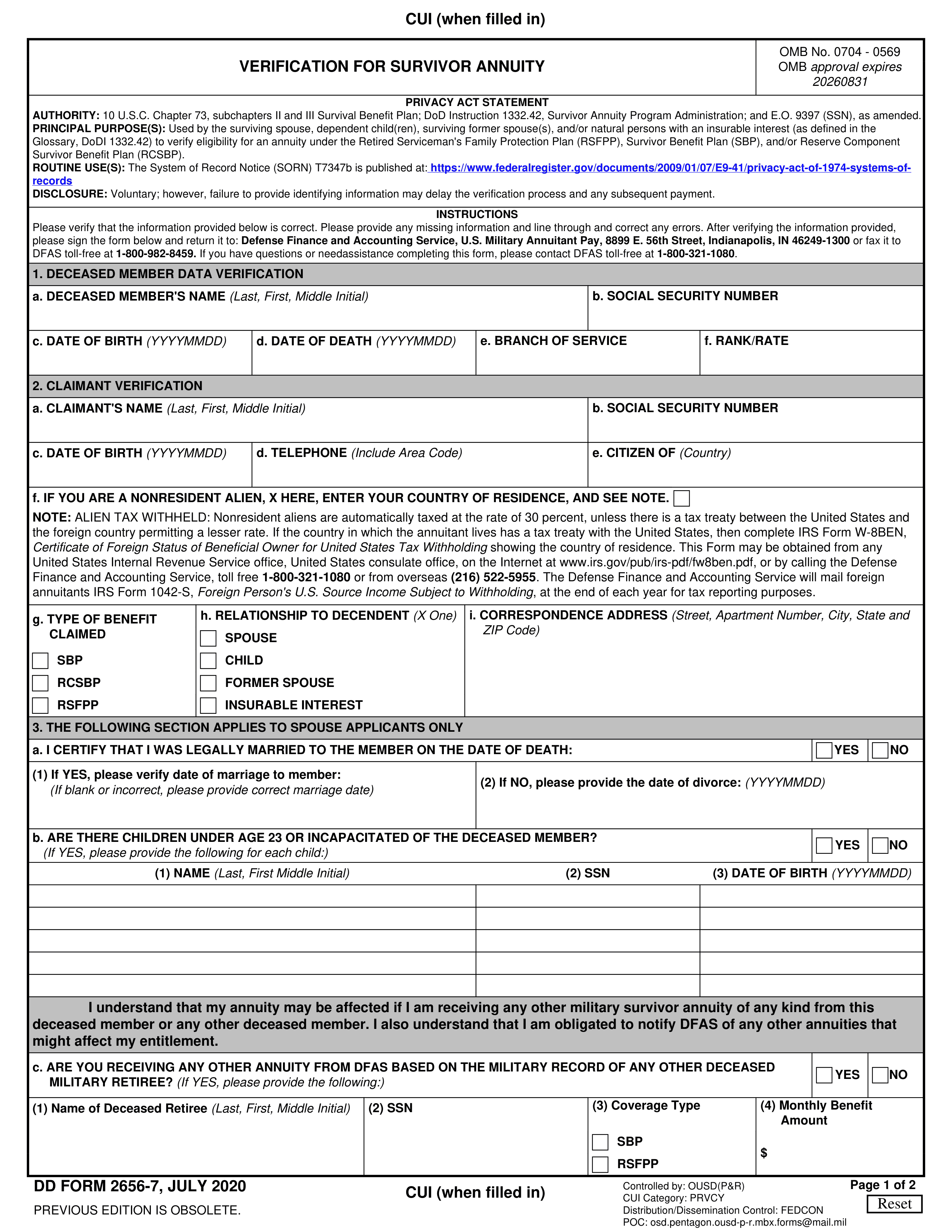 dd-2656-7 form