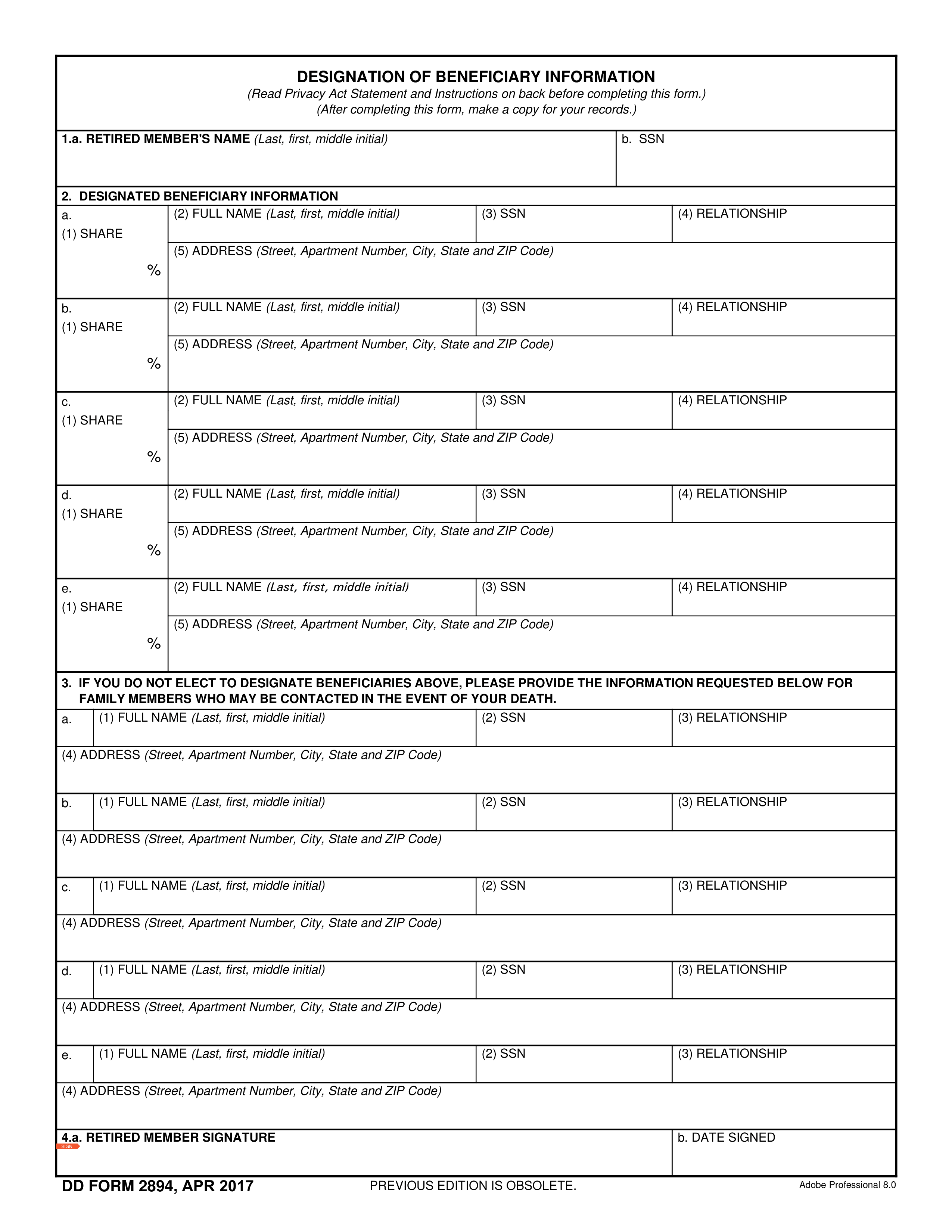 dd-2894 form