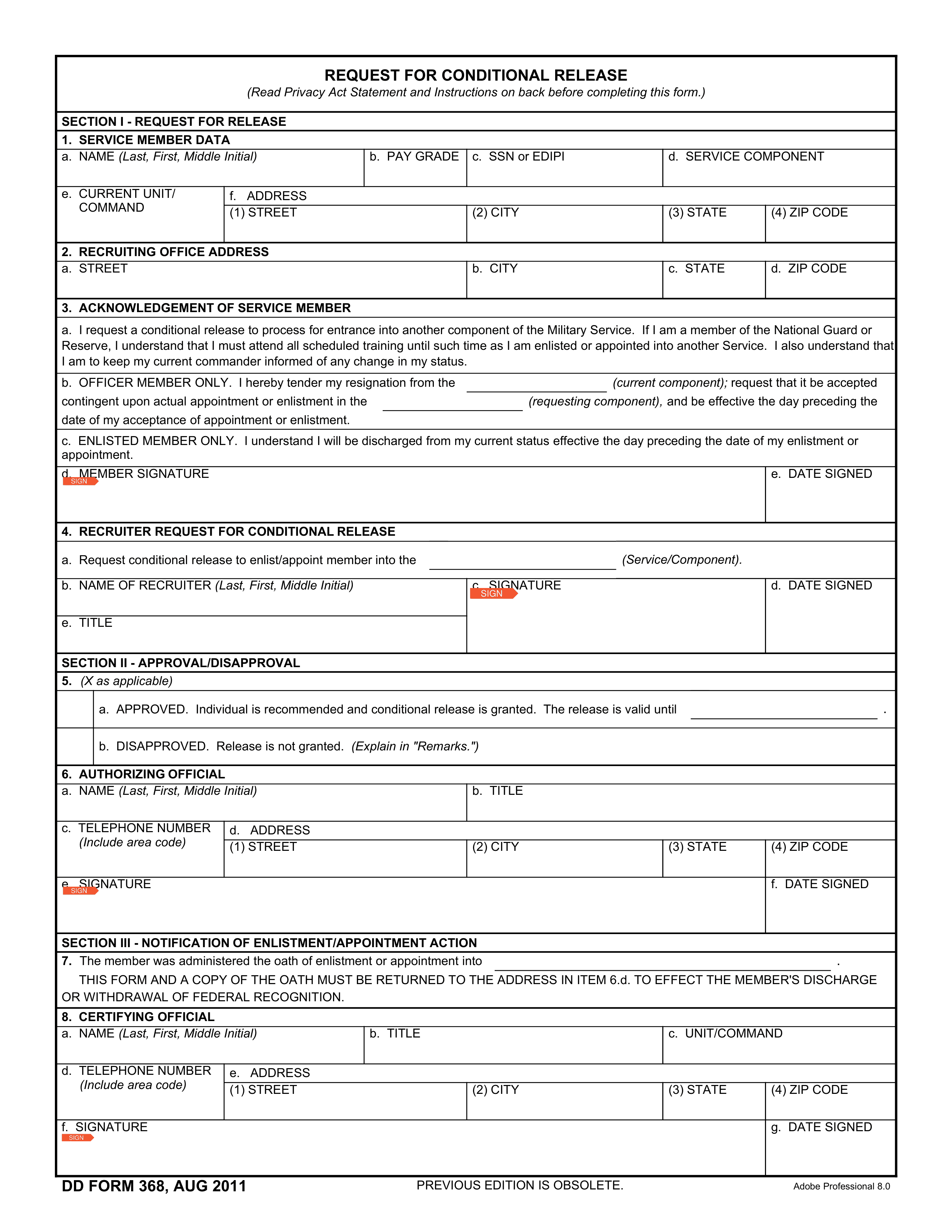 dd-368 form