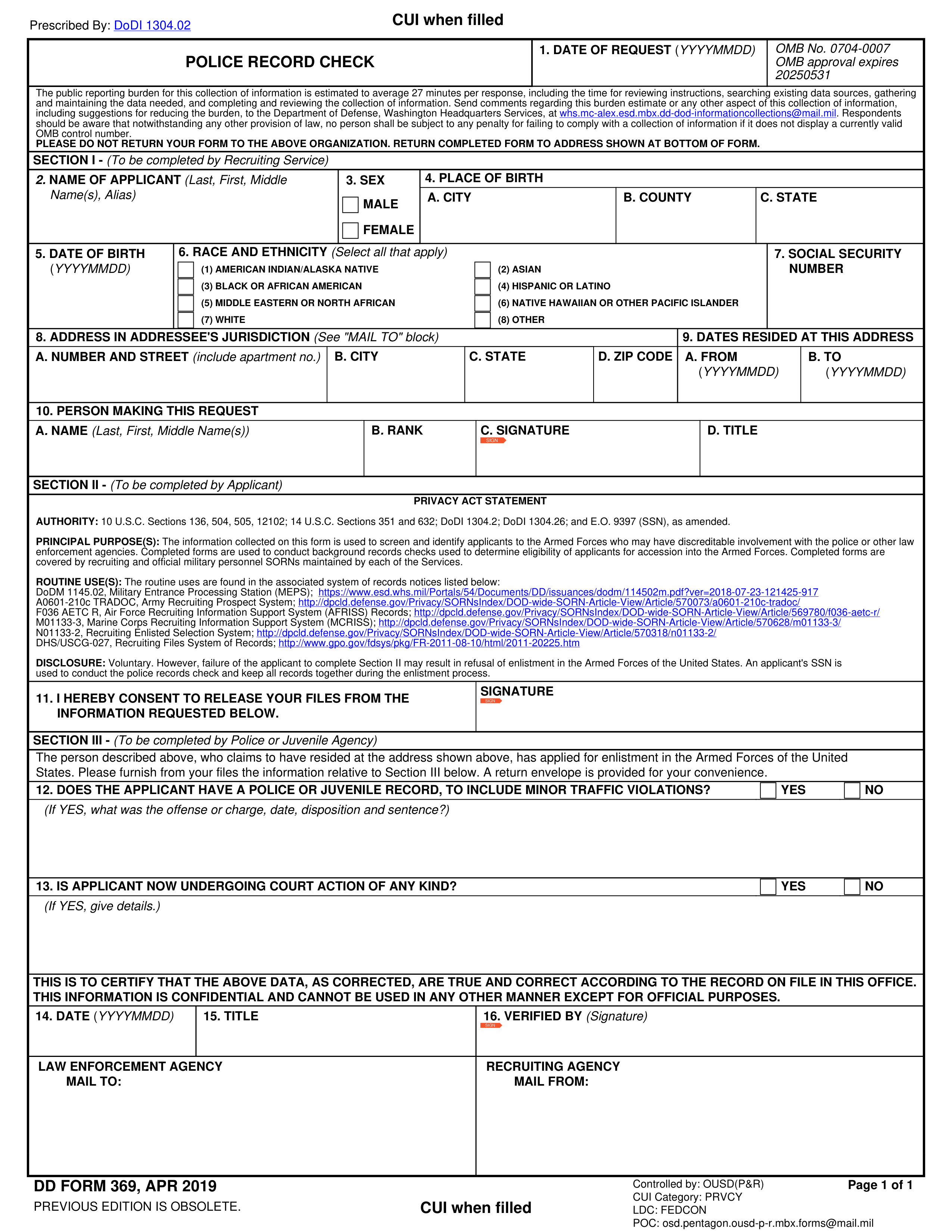 dd-369 form