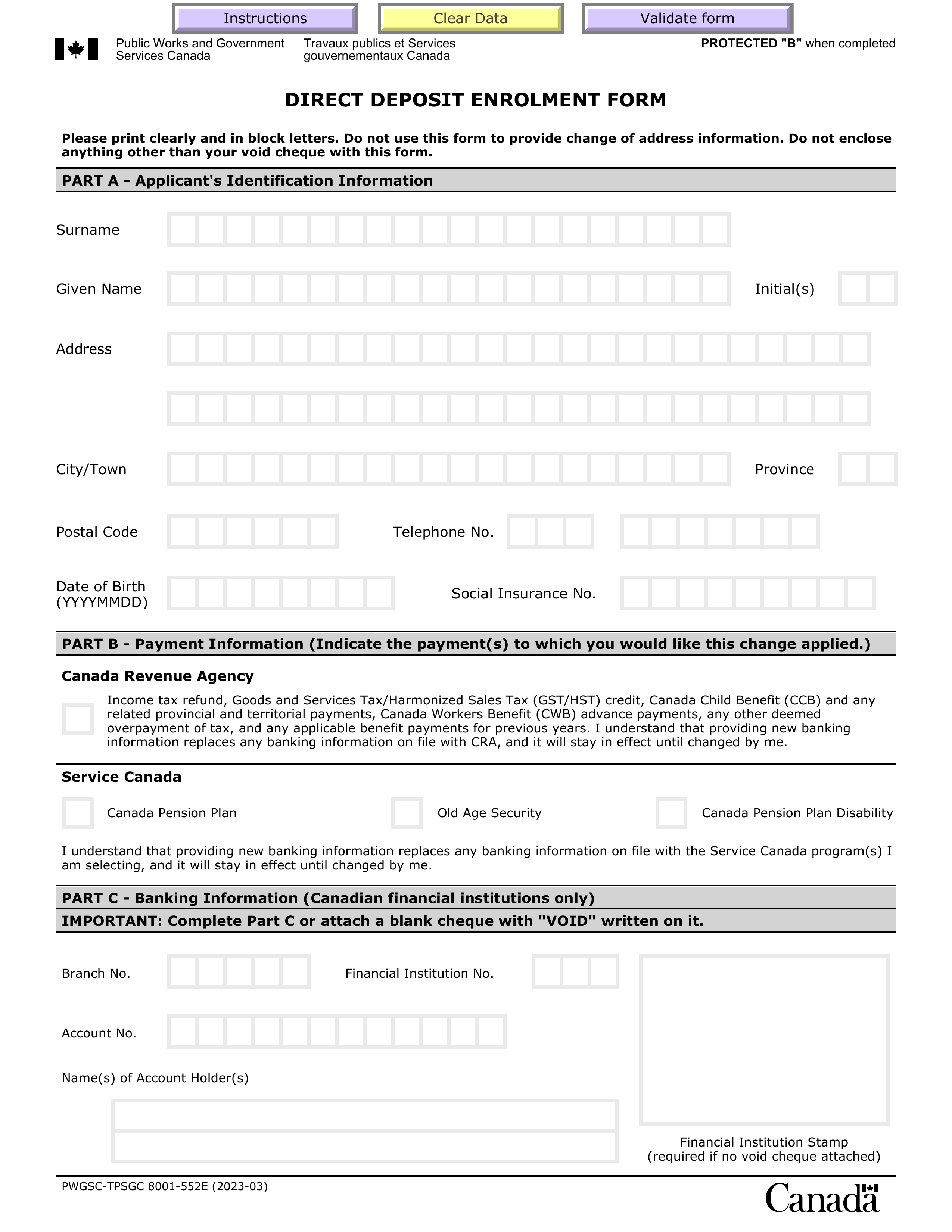 direct-deposit-enrolment form