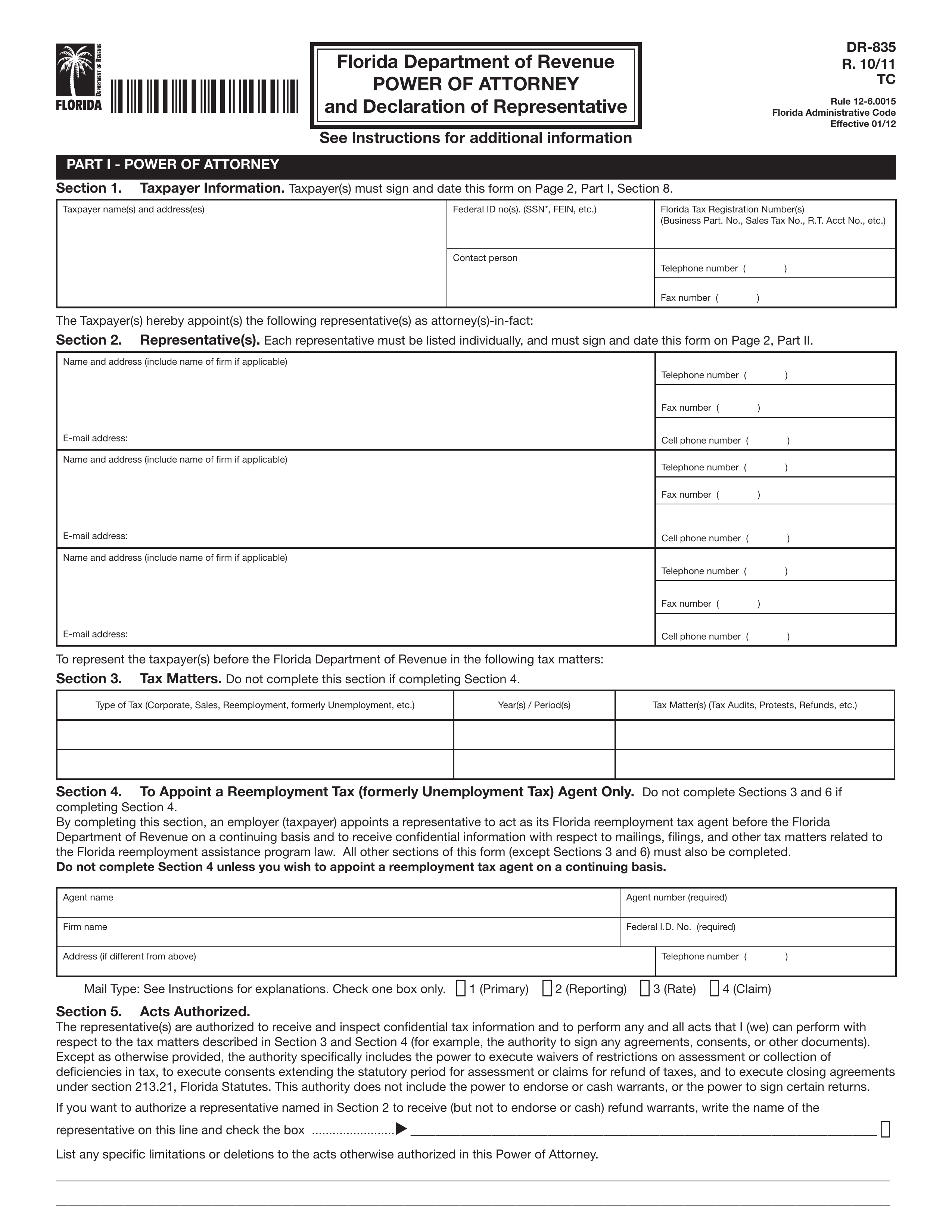 dr-835 form