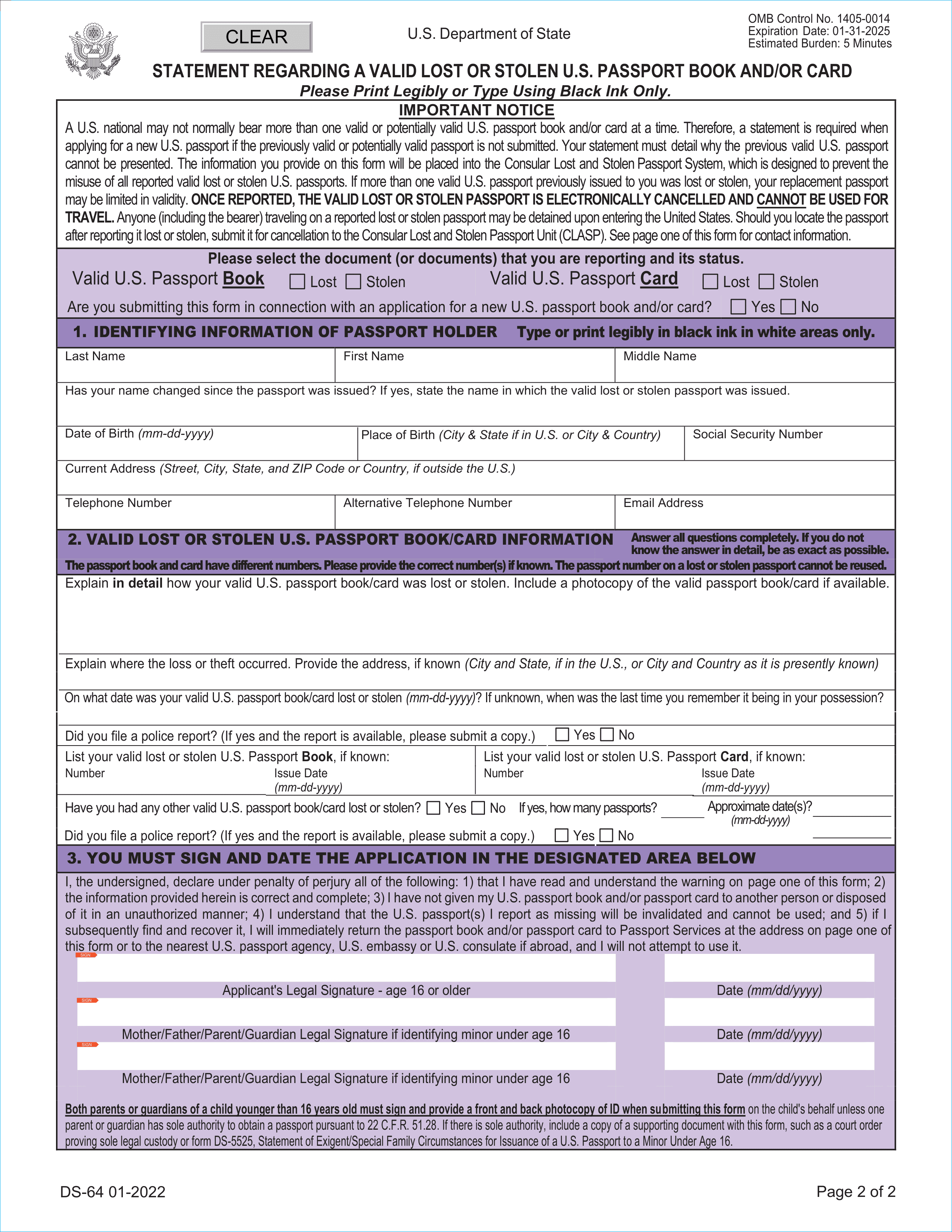 ds-64 form