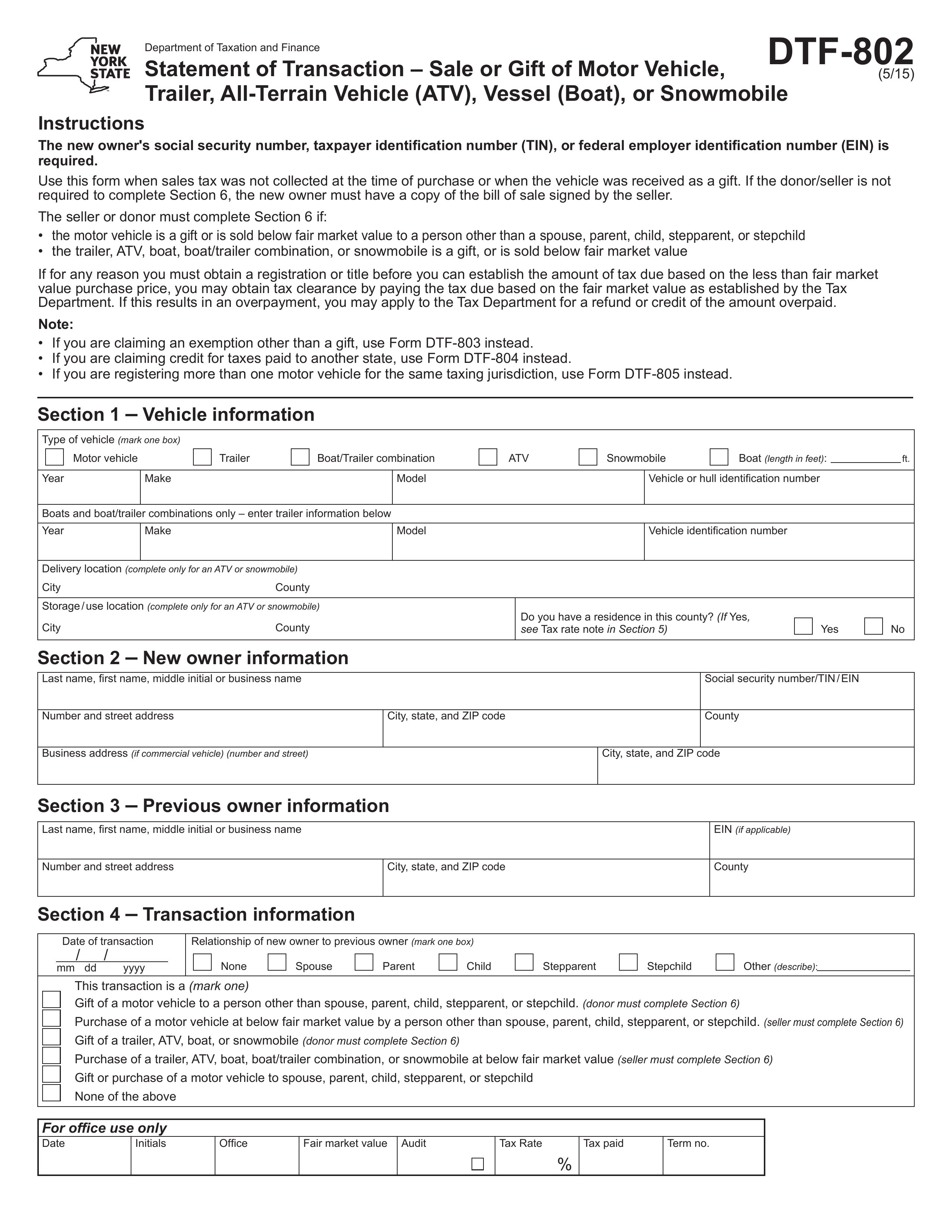 dtf-802 form