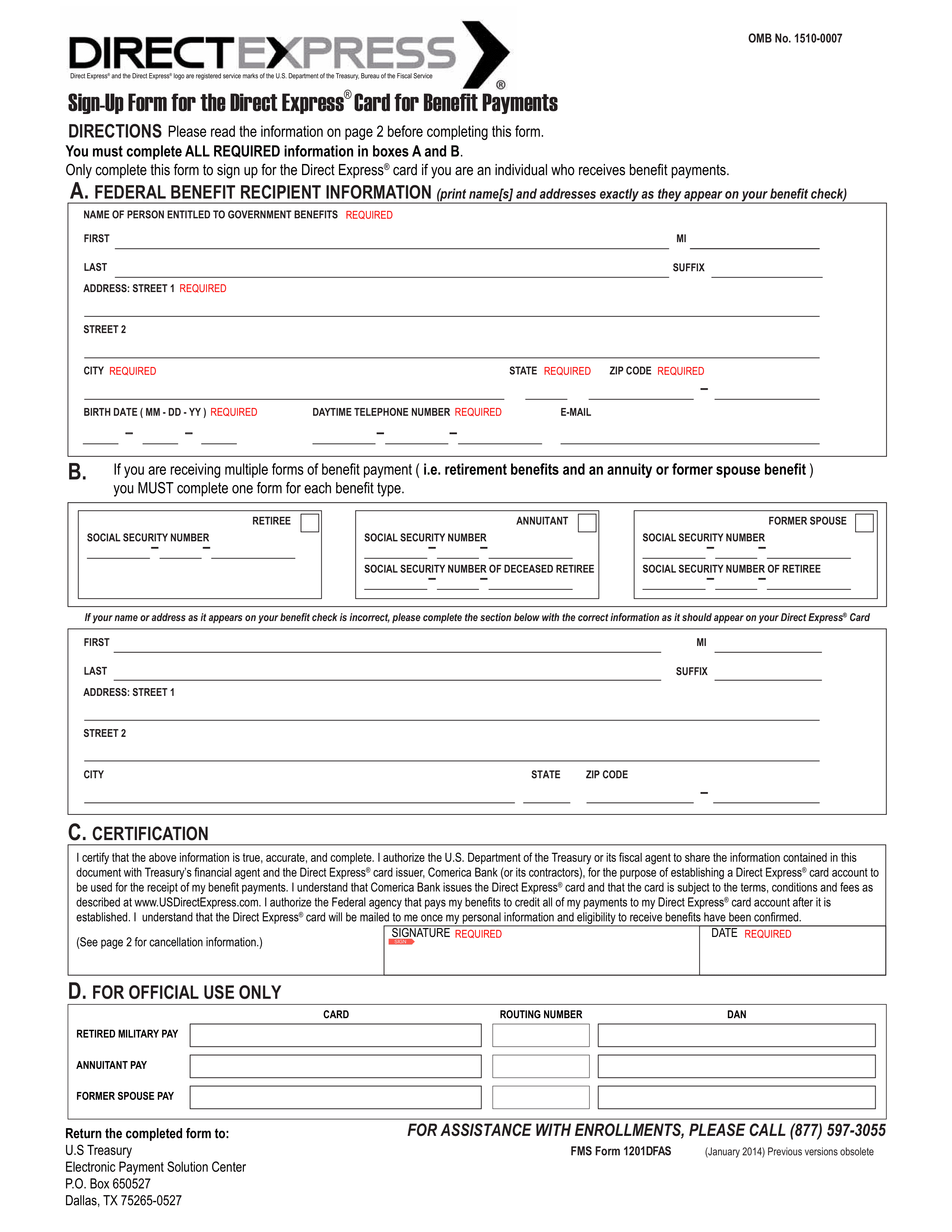 fms-1201-dfas form