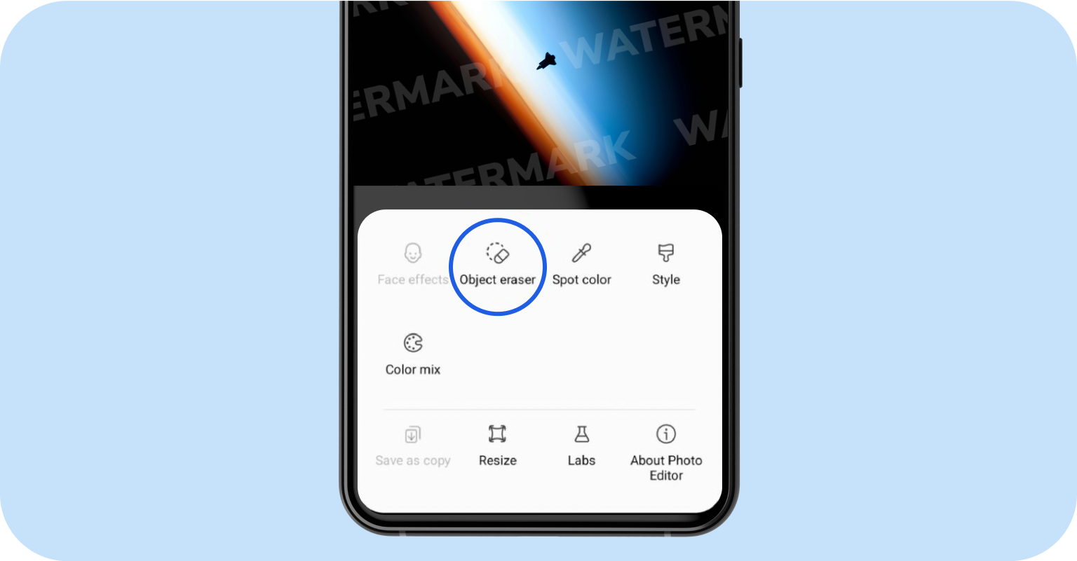 How to remove a watermark from a photo on Android
