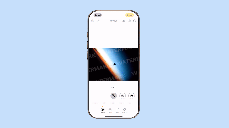 How to remove a watermark from a photo on iPhone