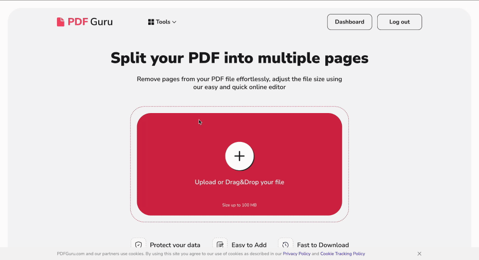 how to separate pdf pages