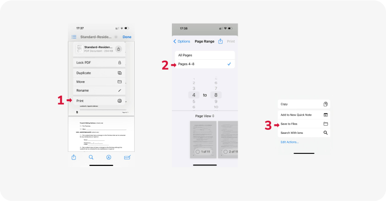how to split a pdf on iphone