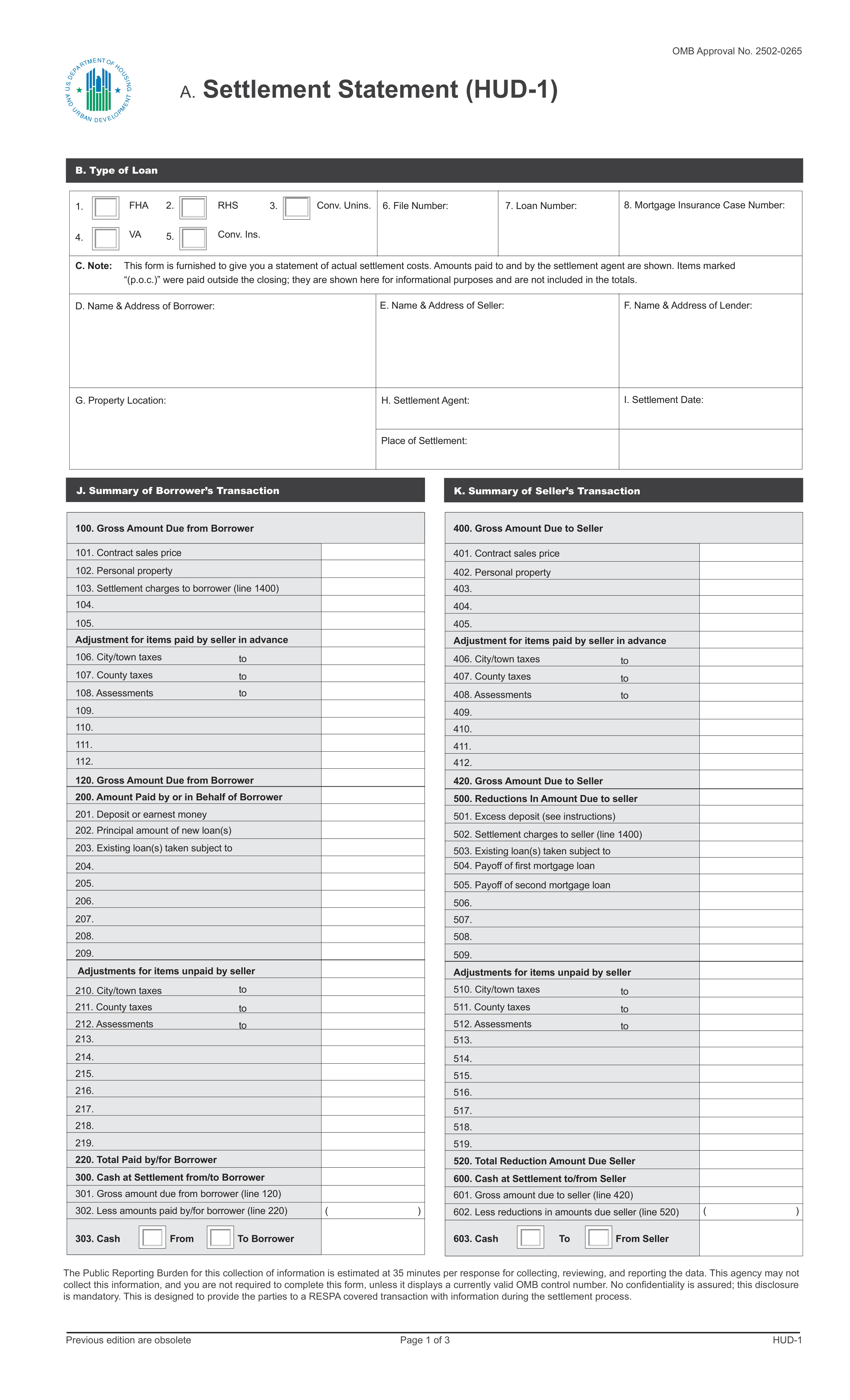 hud-1 form