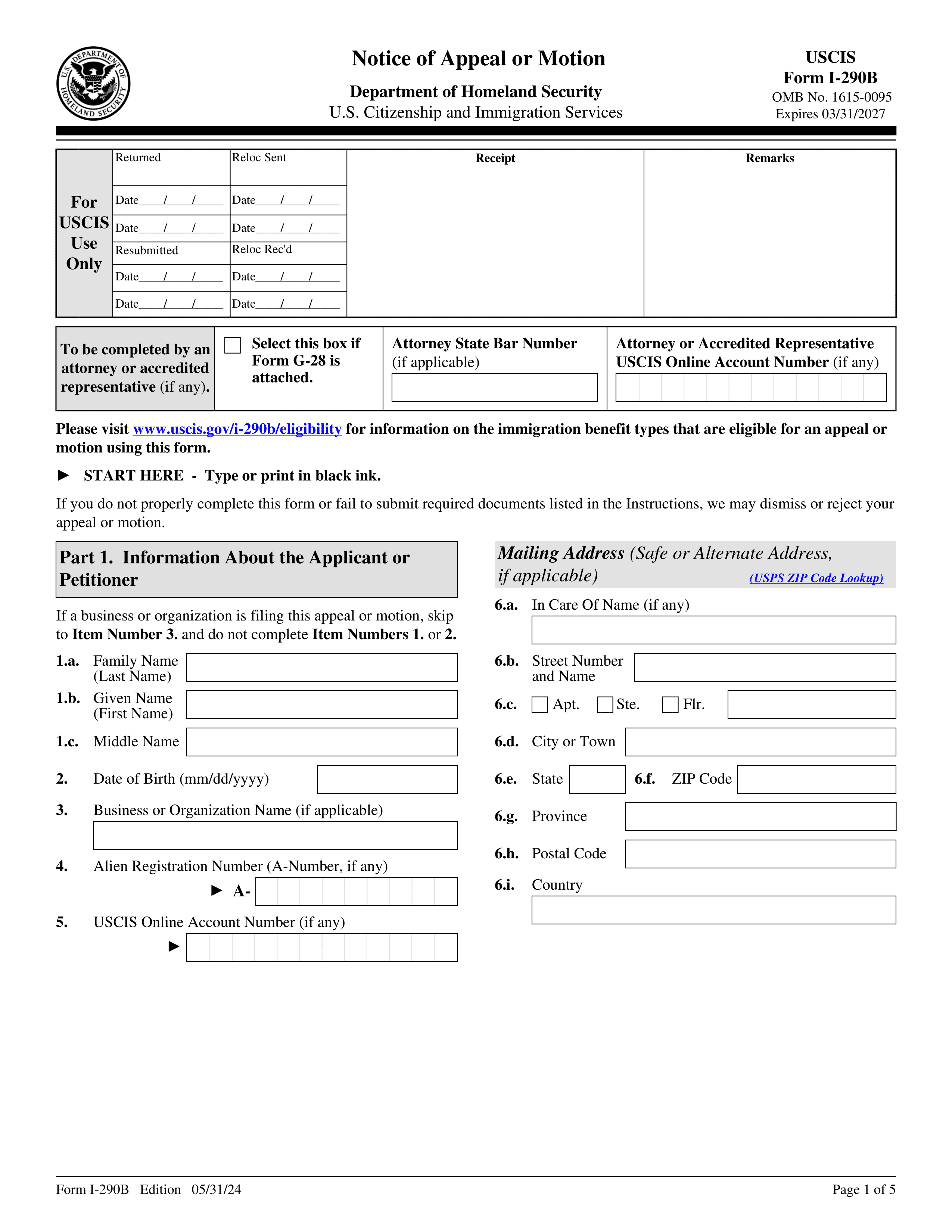 i-290b form