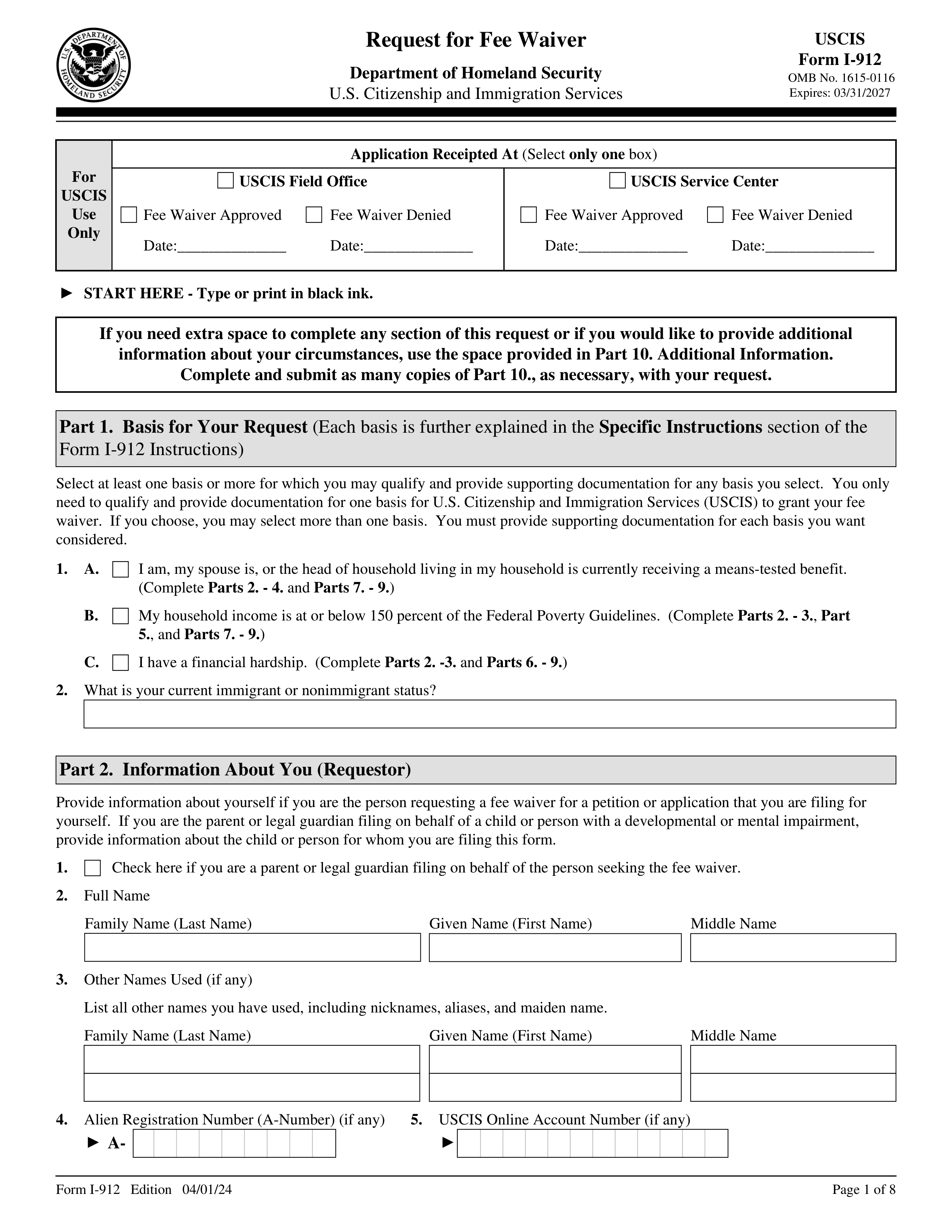 i-912 form