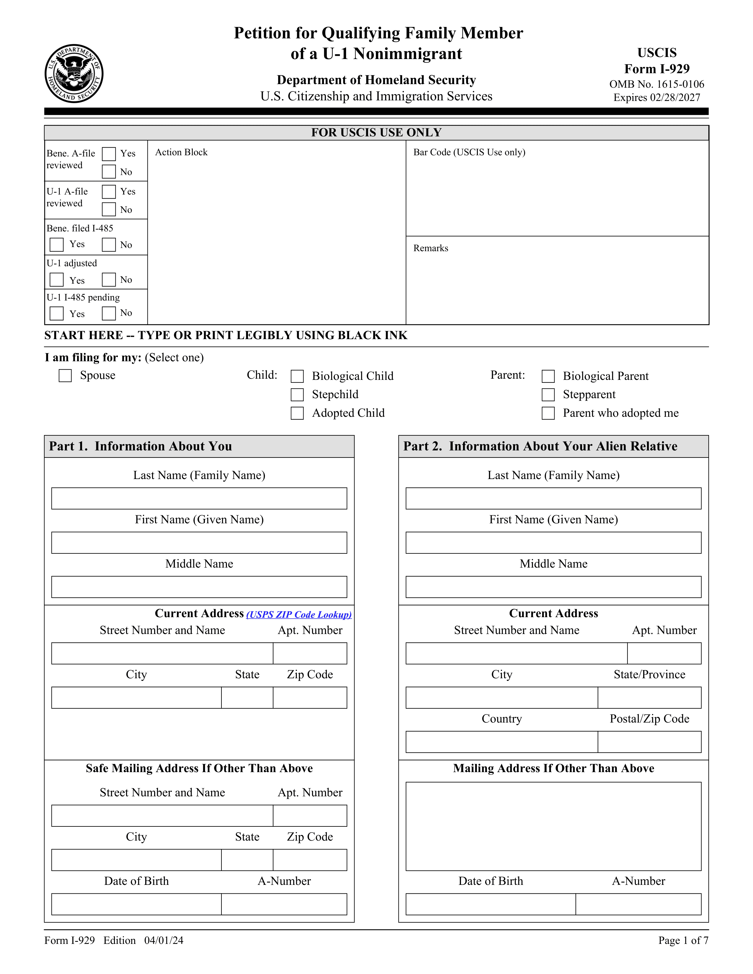 i-929 form