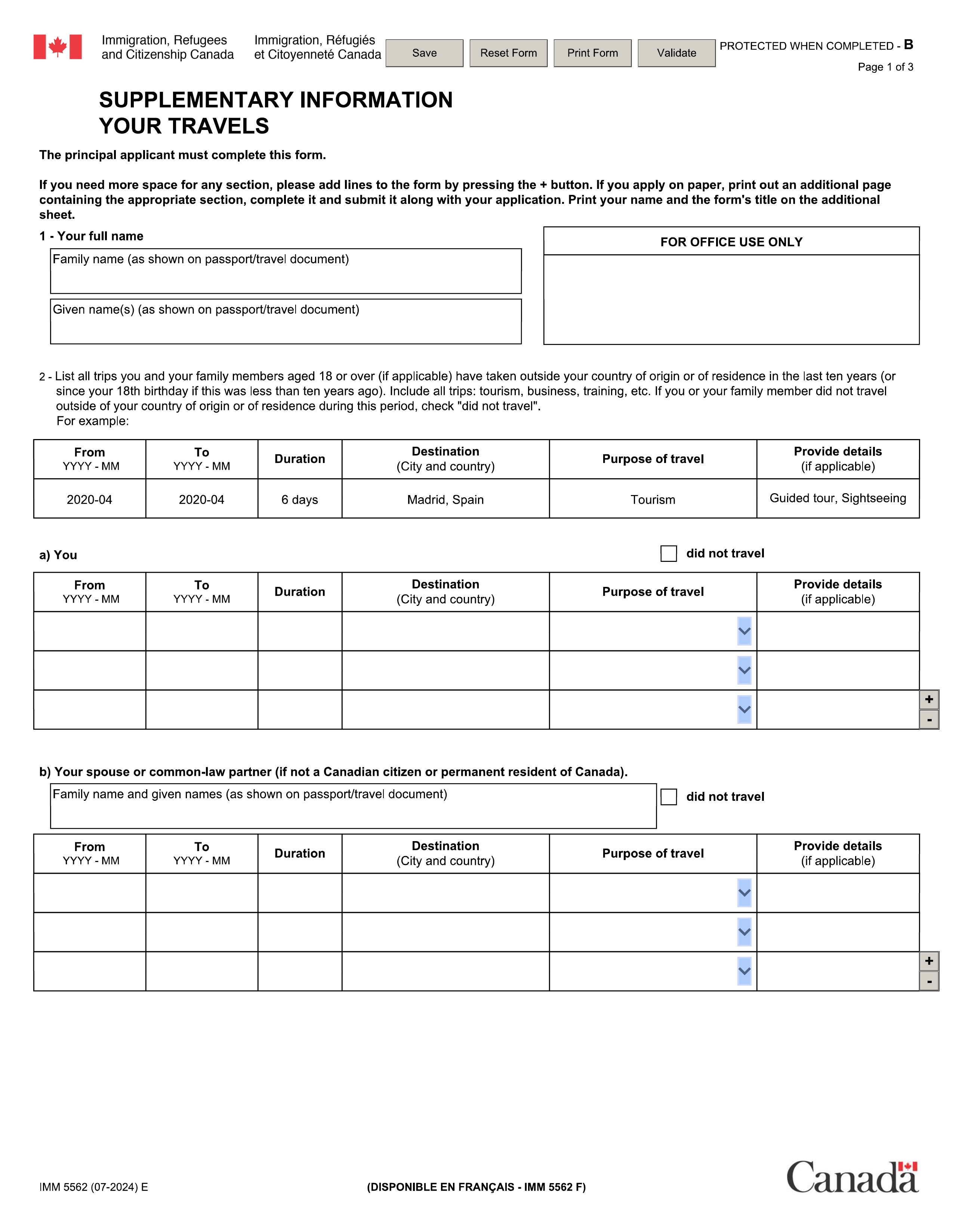 imm-5562 form