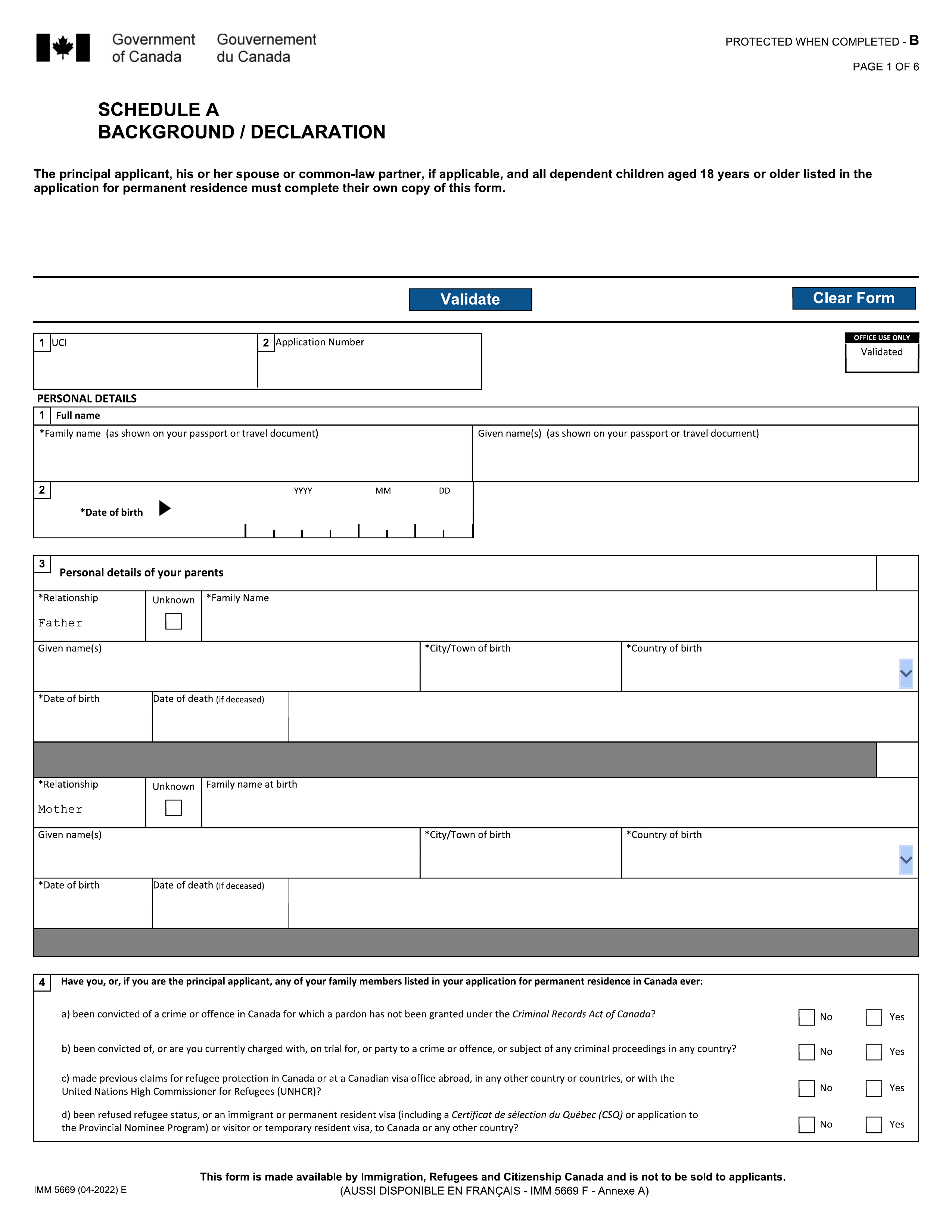 imm-5669 form