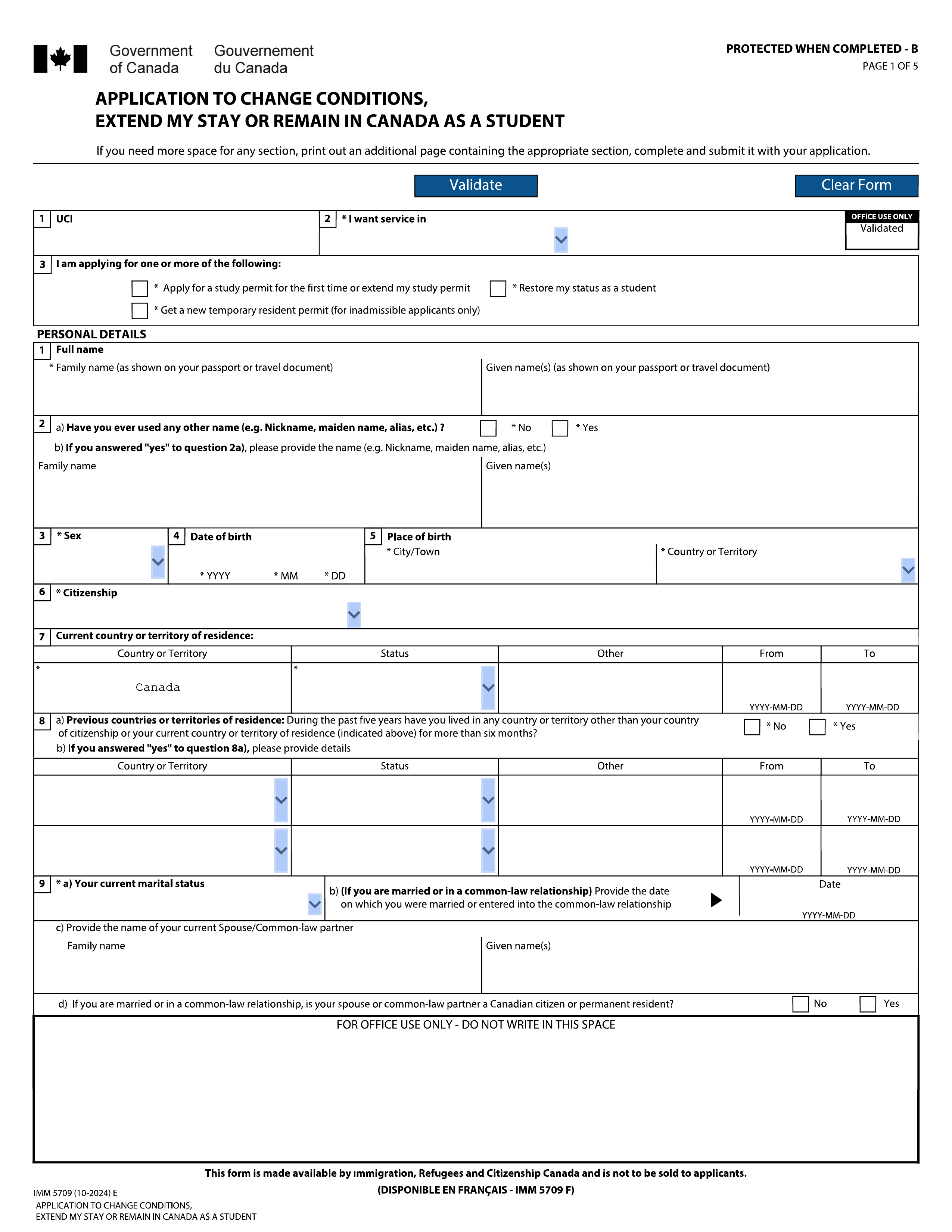 imm-5709 form