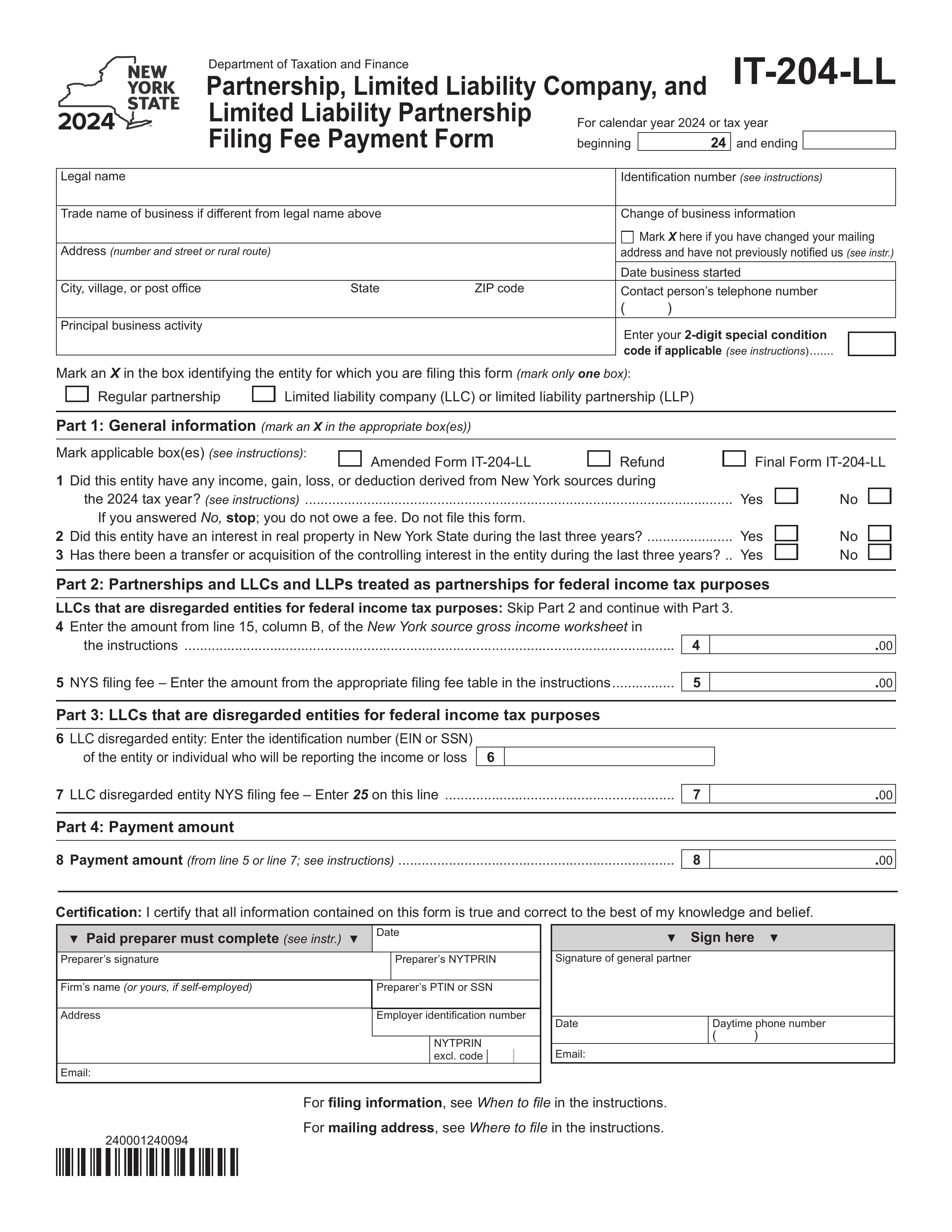 it-204-ll form