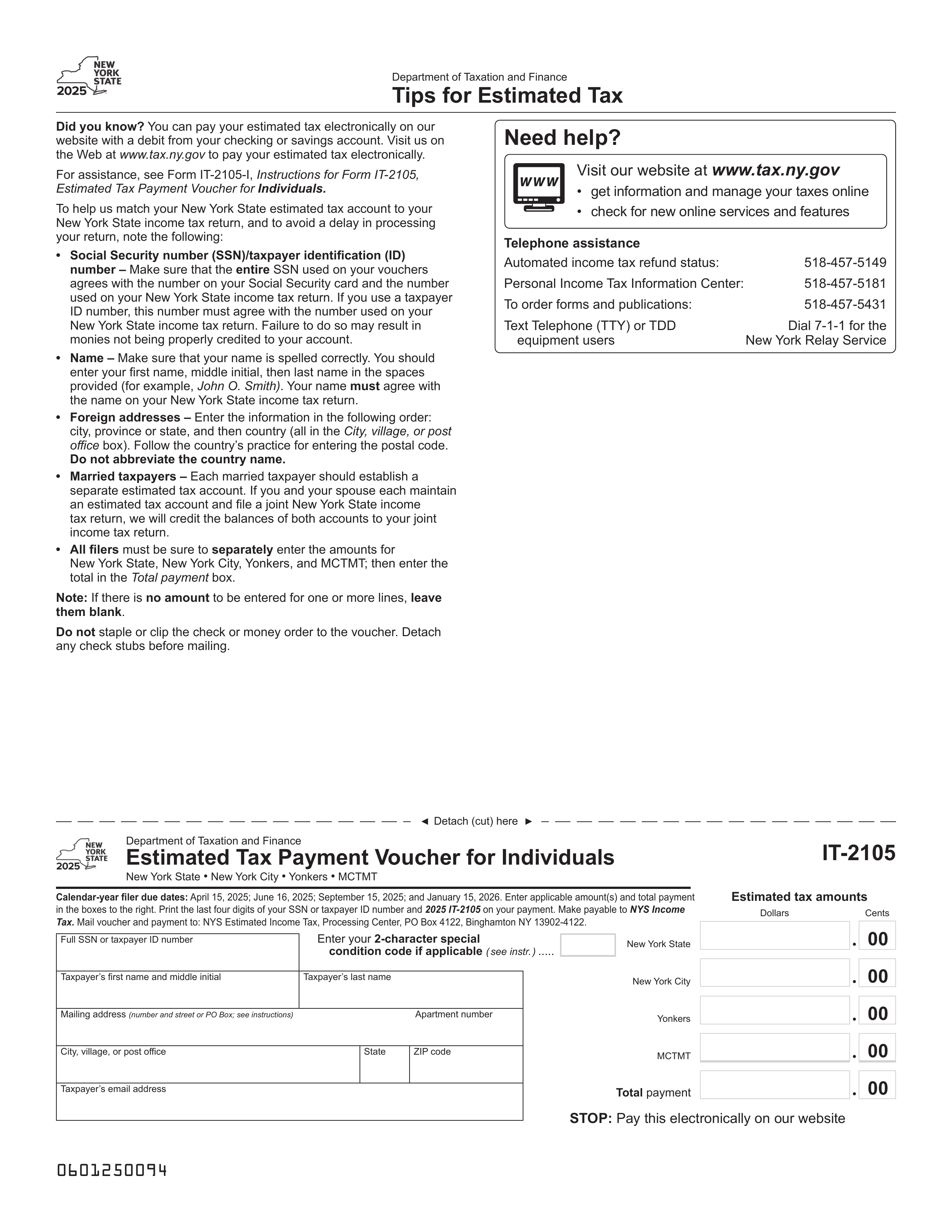 it-2105 form