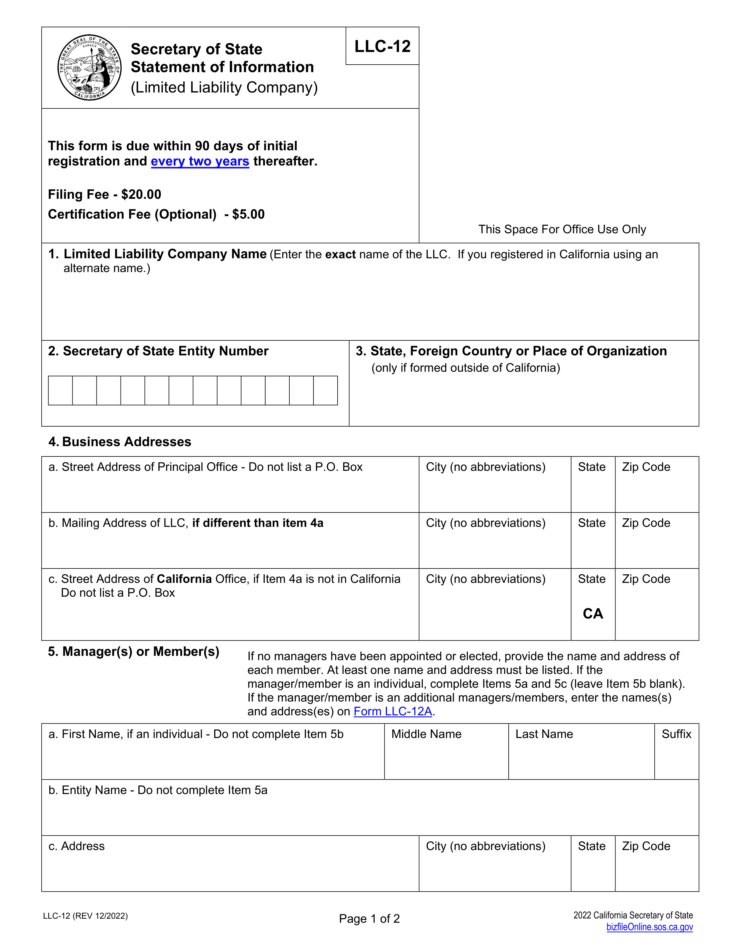 llc-12 form