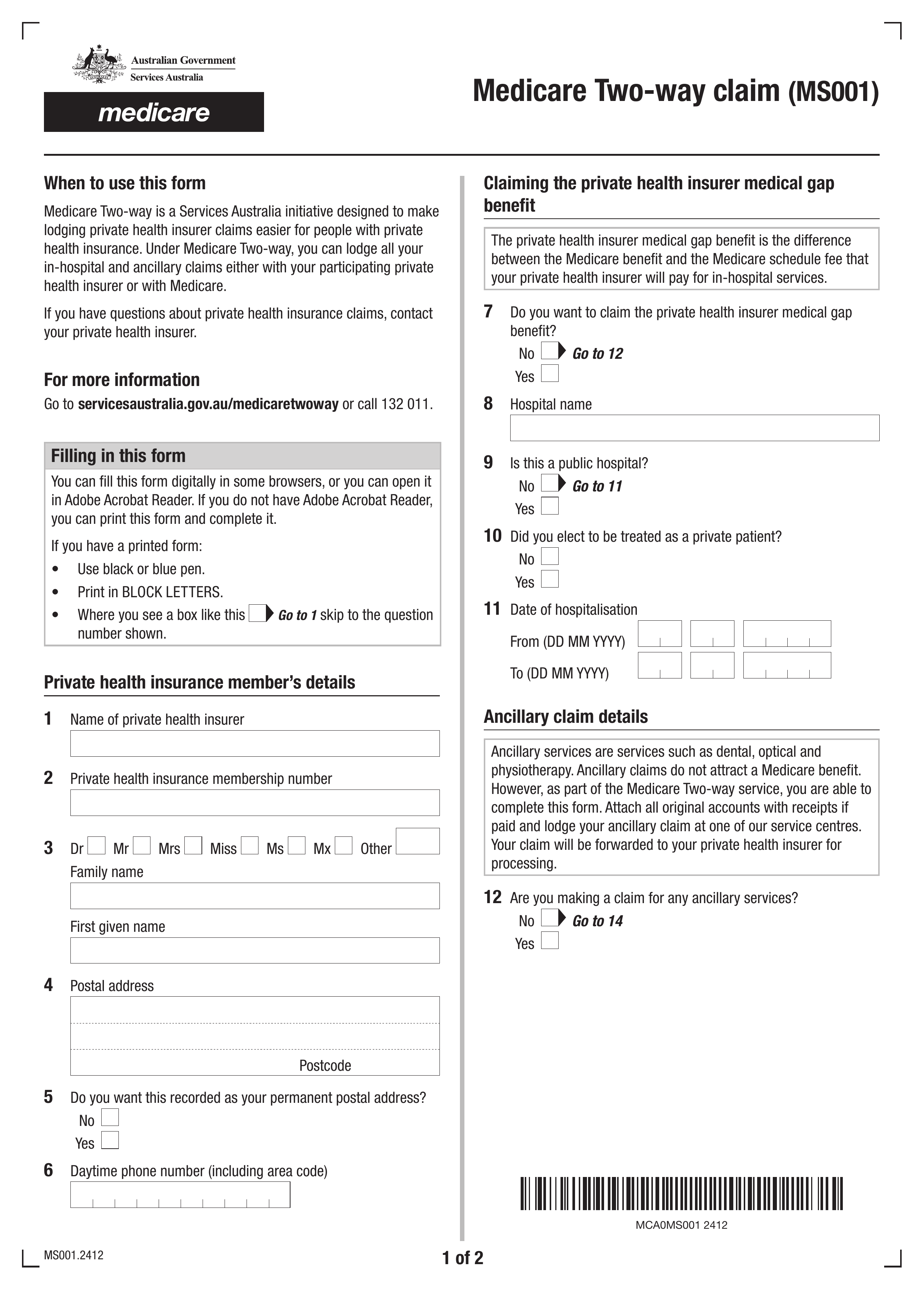 ms001 form