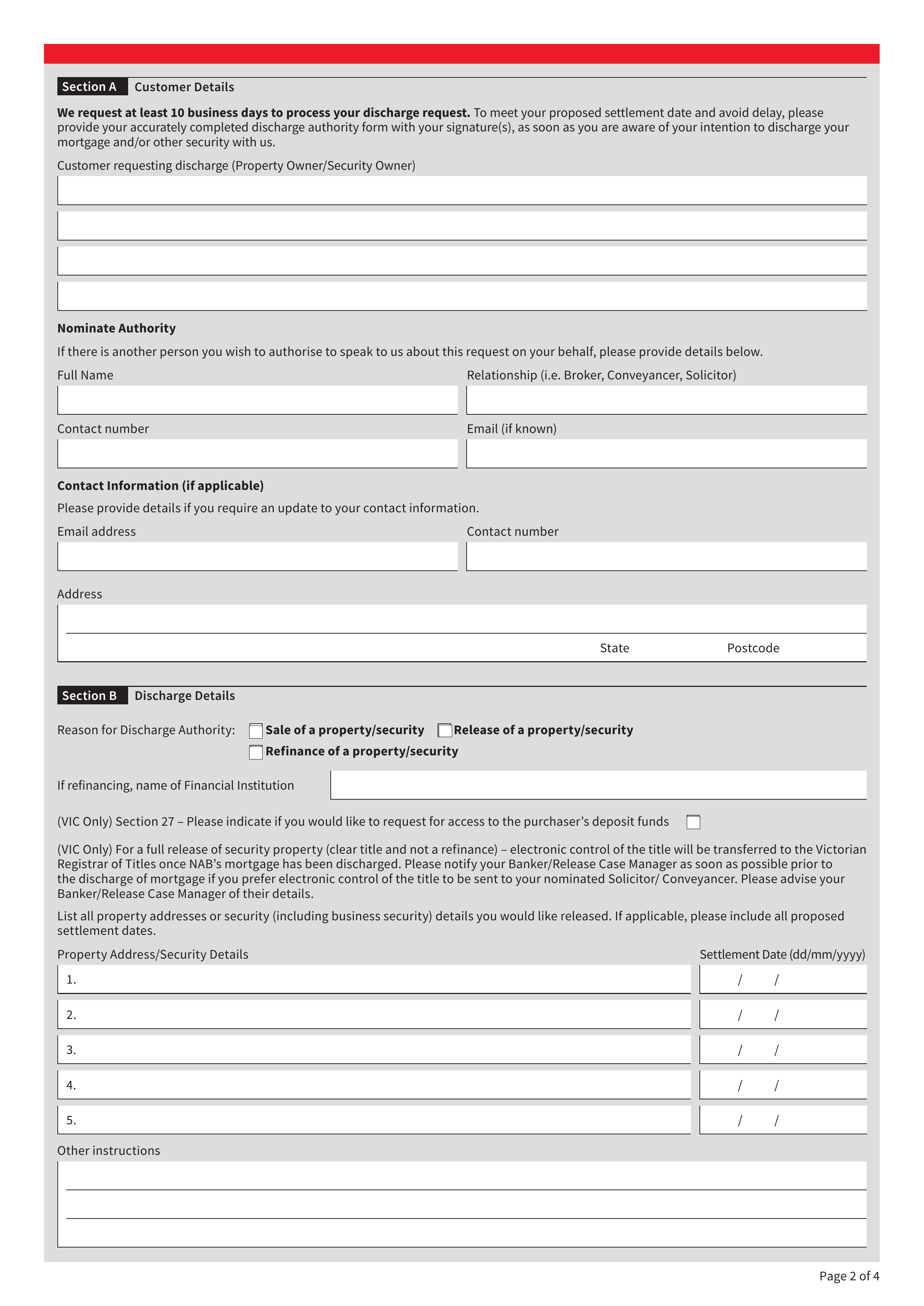 nab-discharge form