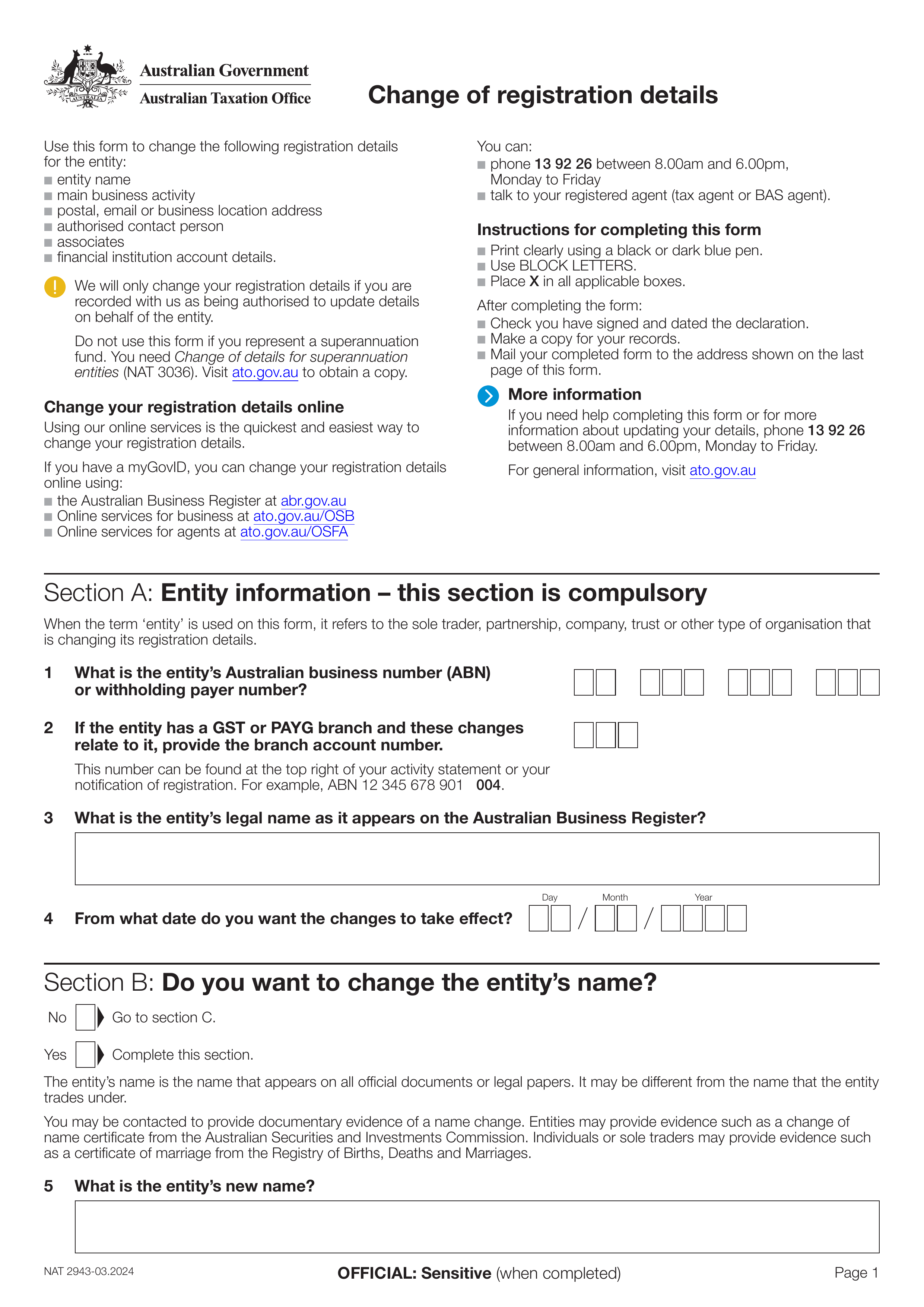 nat-2943 form