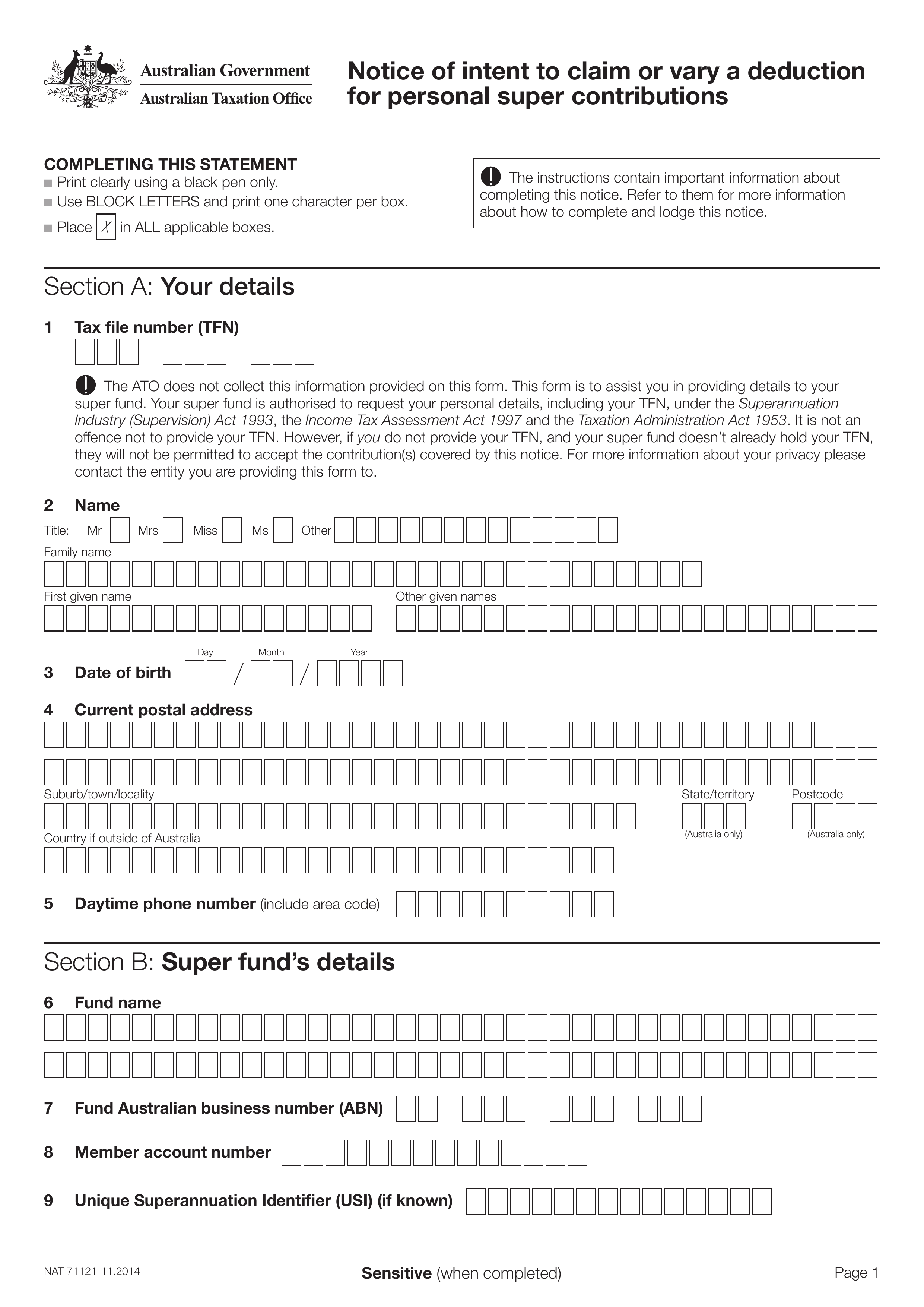 nat-71121 form